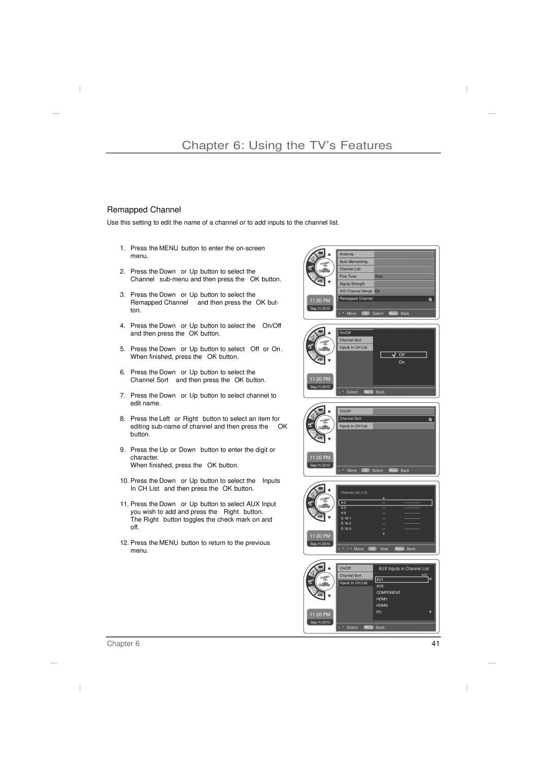 RCA J42LE840 manual Remapped Channel 