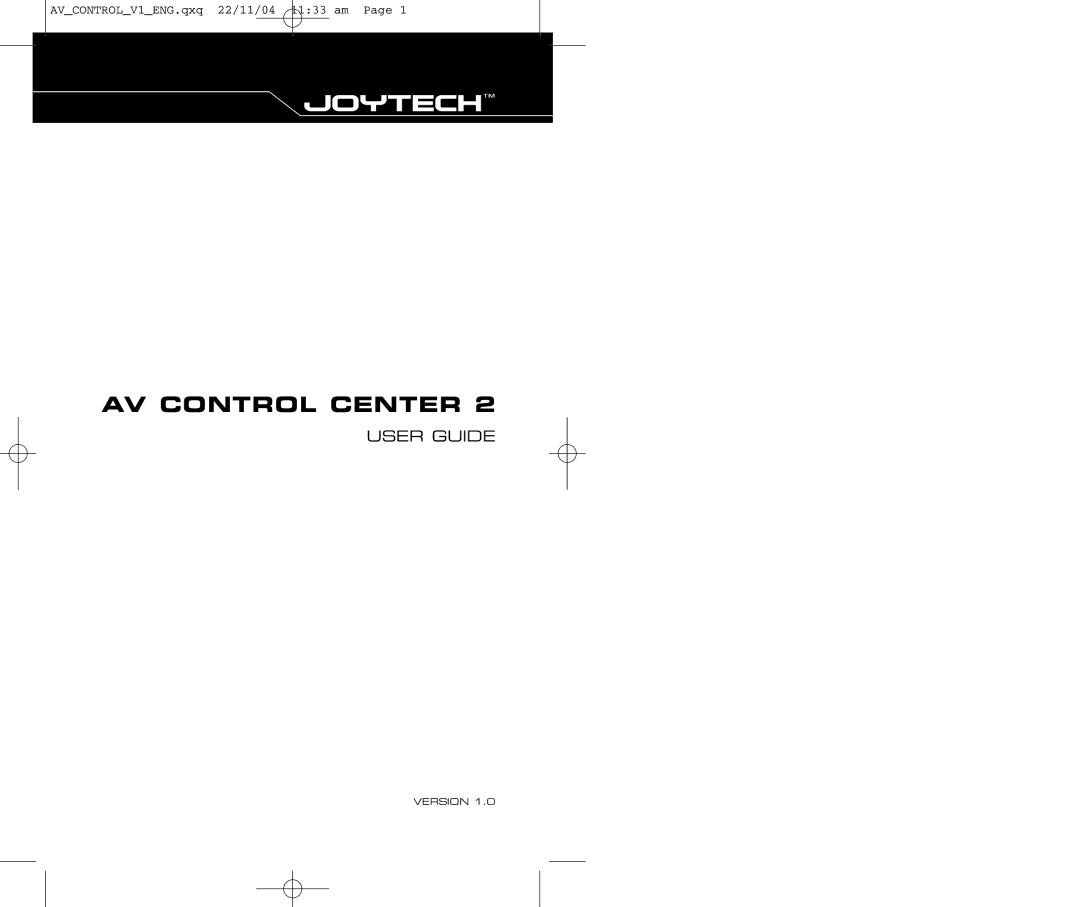 RCA JOYTECHTM AV CONTROL CENTER 2 manual Joytech 