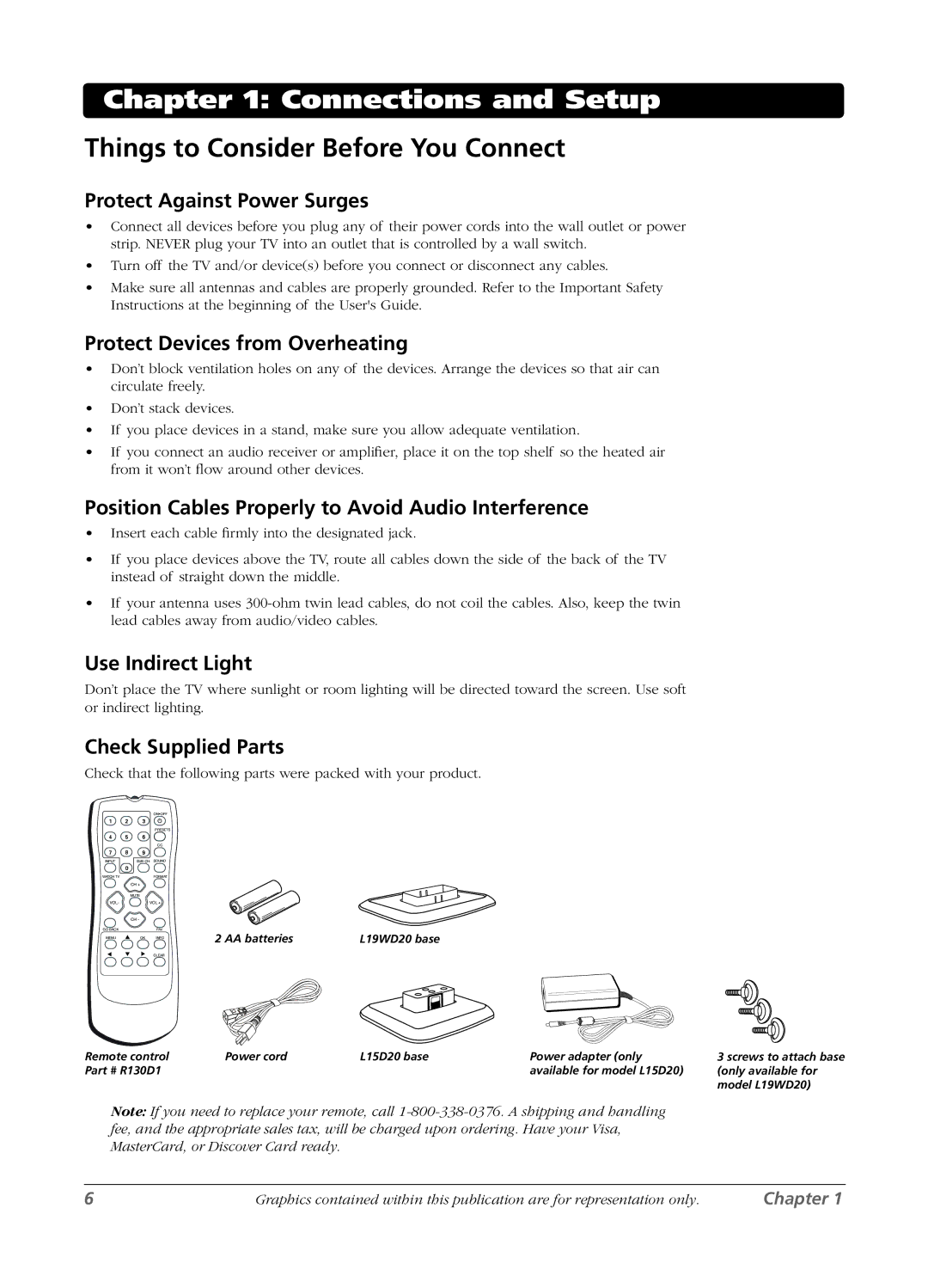 RCA L15D20 manual Things to Consider Before You Connect 