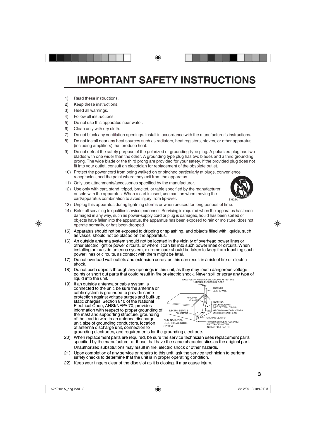 RCA L32HD35D, L26HD35D owner manual Electrical Code, ANSI/NFPA 70, provides, Information with respect to proper grounding 