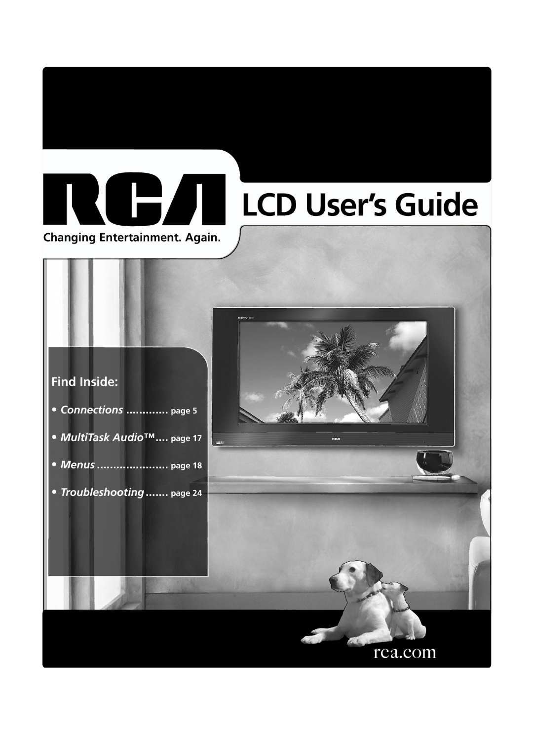 RCA L26W11 manual LCD User’s Guide, Changing Entertainment. Again 