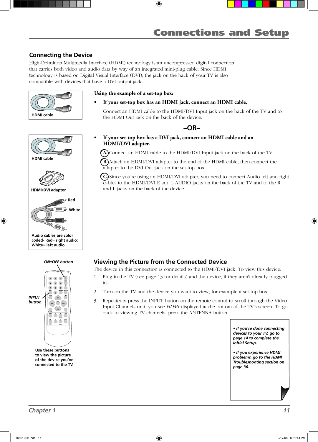 RCA L26WD12 manual Connecting the Device 