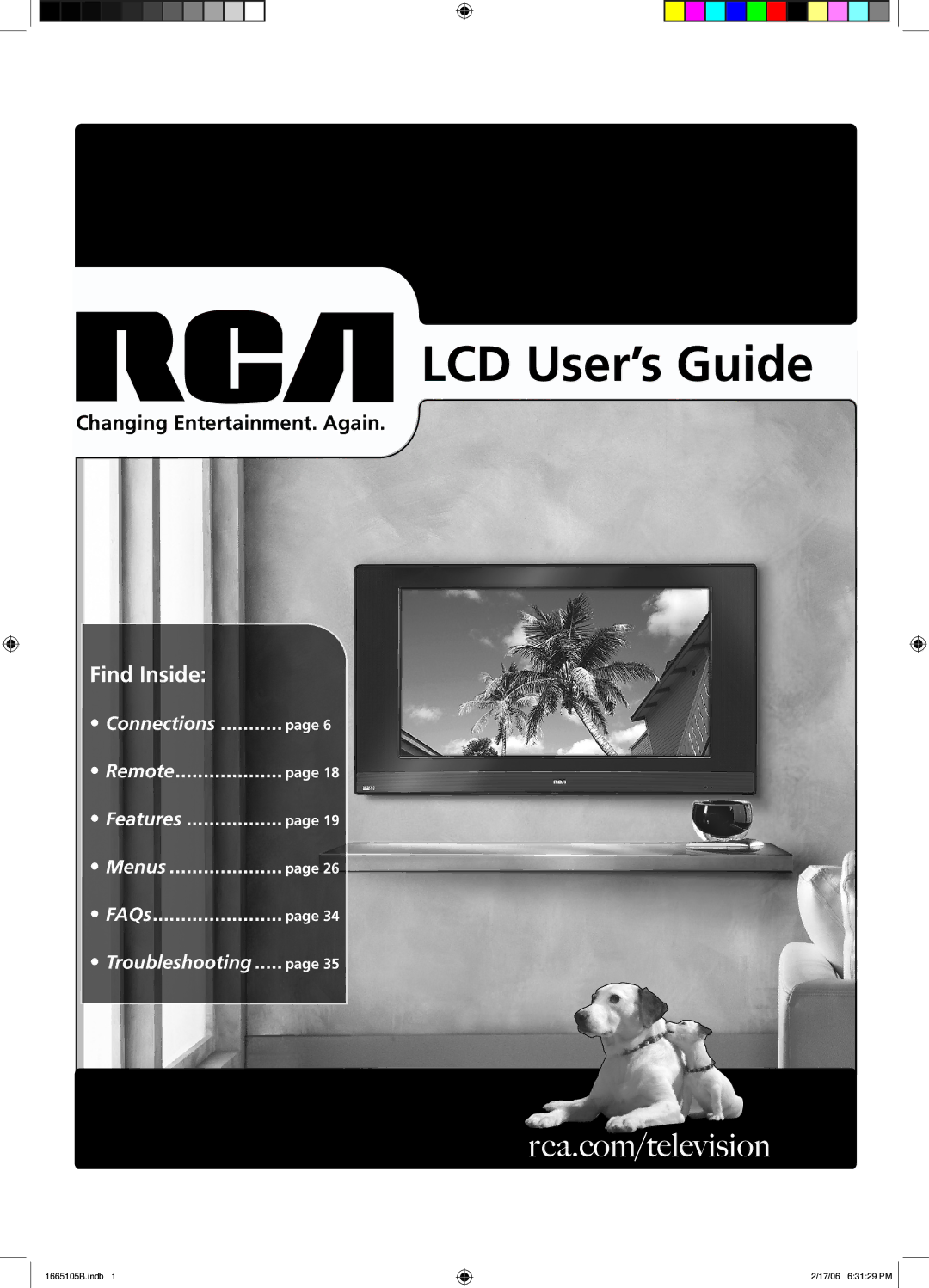 RCA L32WD12 manual LCD User’s Guide, Changing Entertainment. Again 