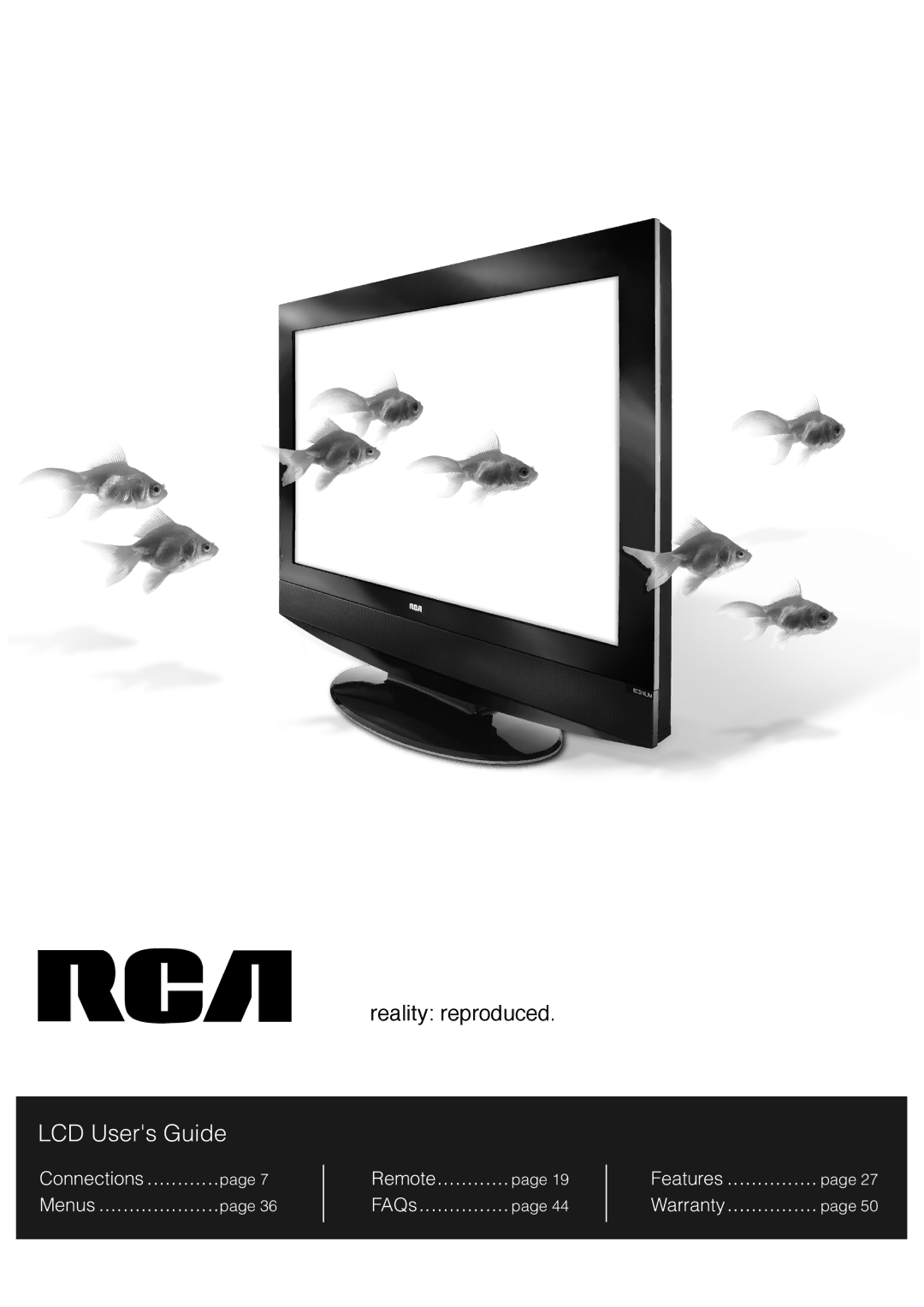 RCA L42WD250, L37WD250, L46WD250 warranty LCD Users Guide 