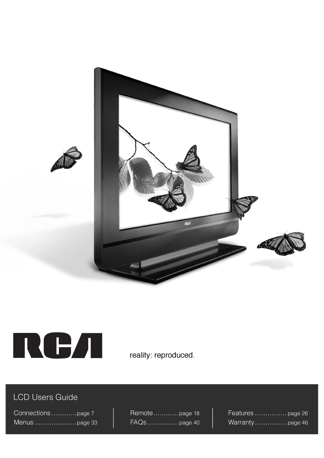 RCA L42FHD28 warranty LCD Users Guide 