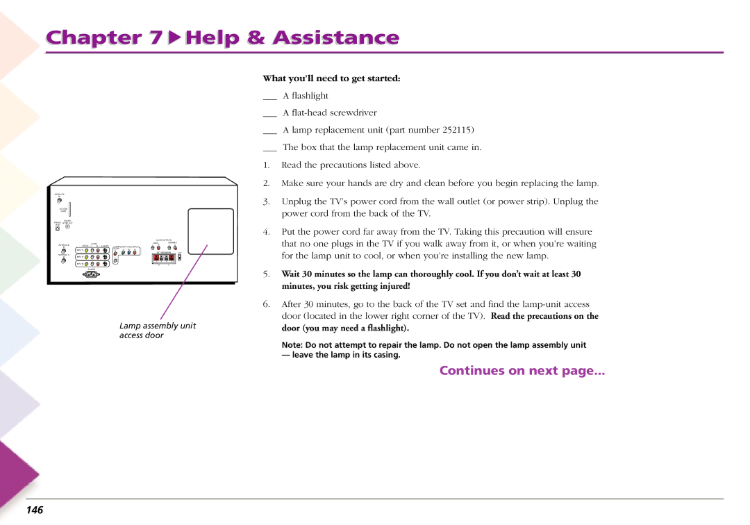 RCA L50000 manual 146, What you’ll need to get started 