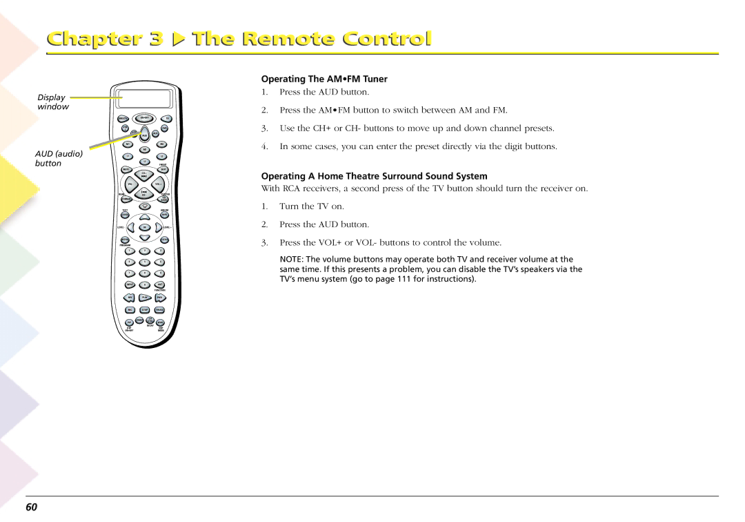 RCA L50000 manual Operating The Amfm Tuner 