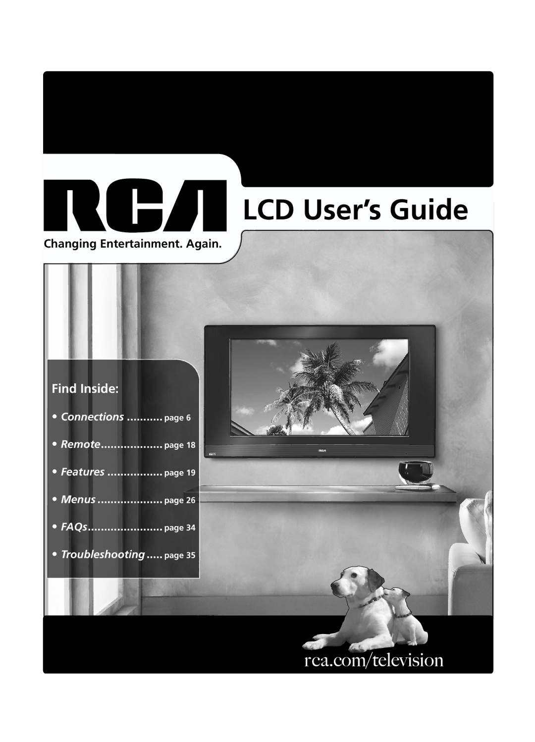 RCA manual LCD User’s Guide, Changing Entertainment. Again 