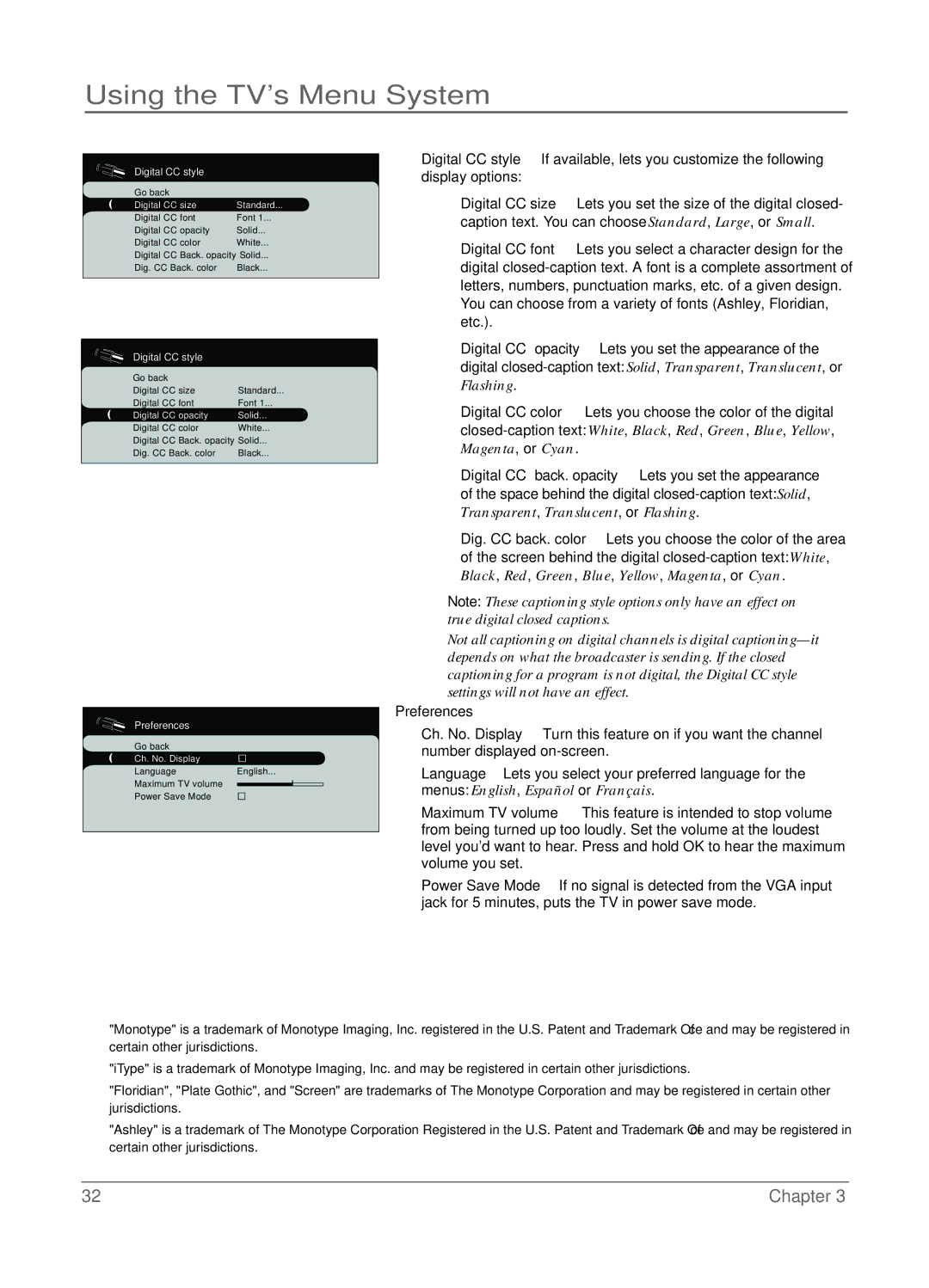 RCA LCD manual Preferences 