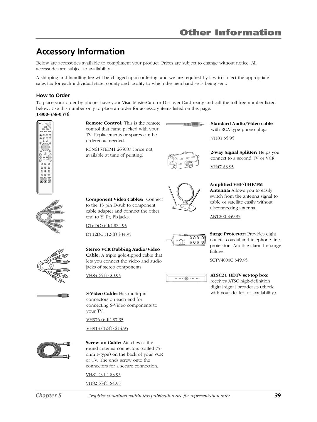 RCA LCDX3022W manual Accessory Information, How to Order 