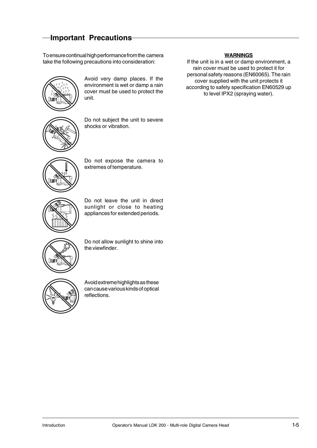 RCA LDK 200 manual Important Precautions 