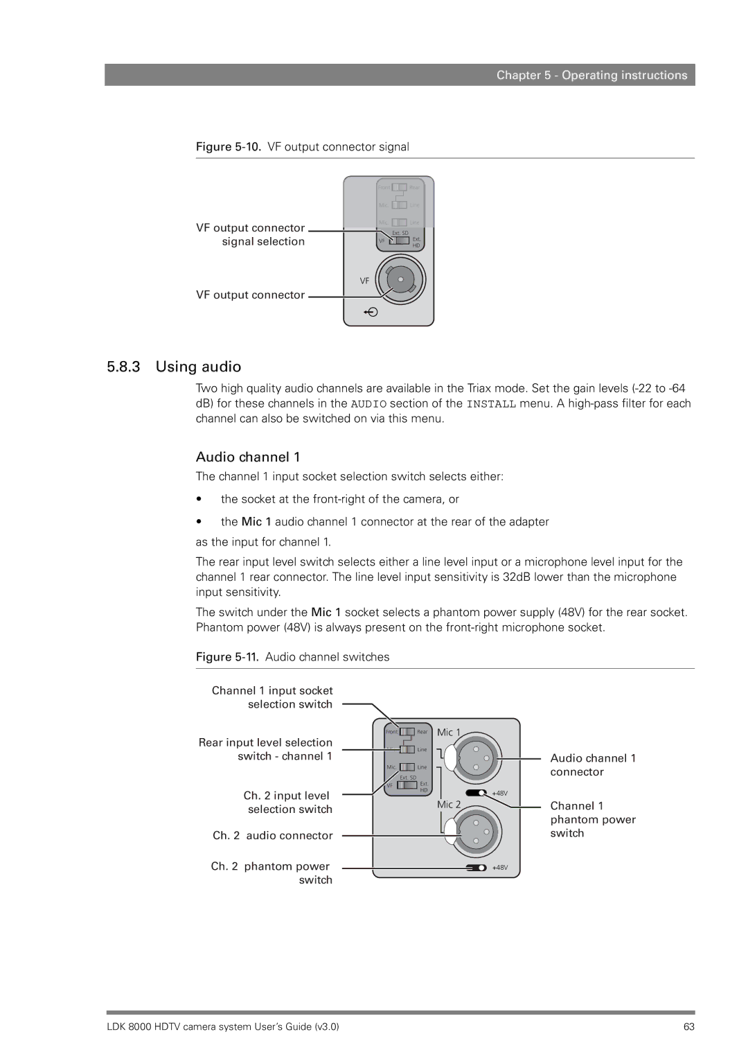 RCA LDK 8000 manual Using audio, Audio channel 