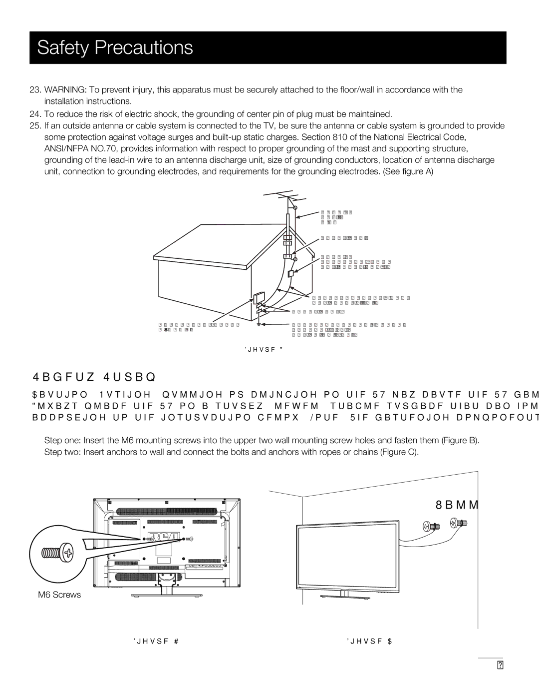 RCA LED32B30RQ warranty Safety Strap 