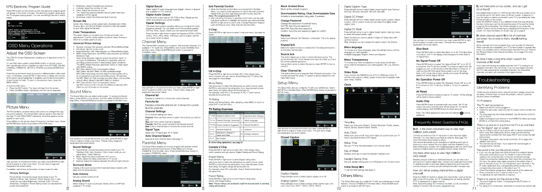 RCA LED55C55R120Q warranty EPG Electronic Program Guide 