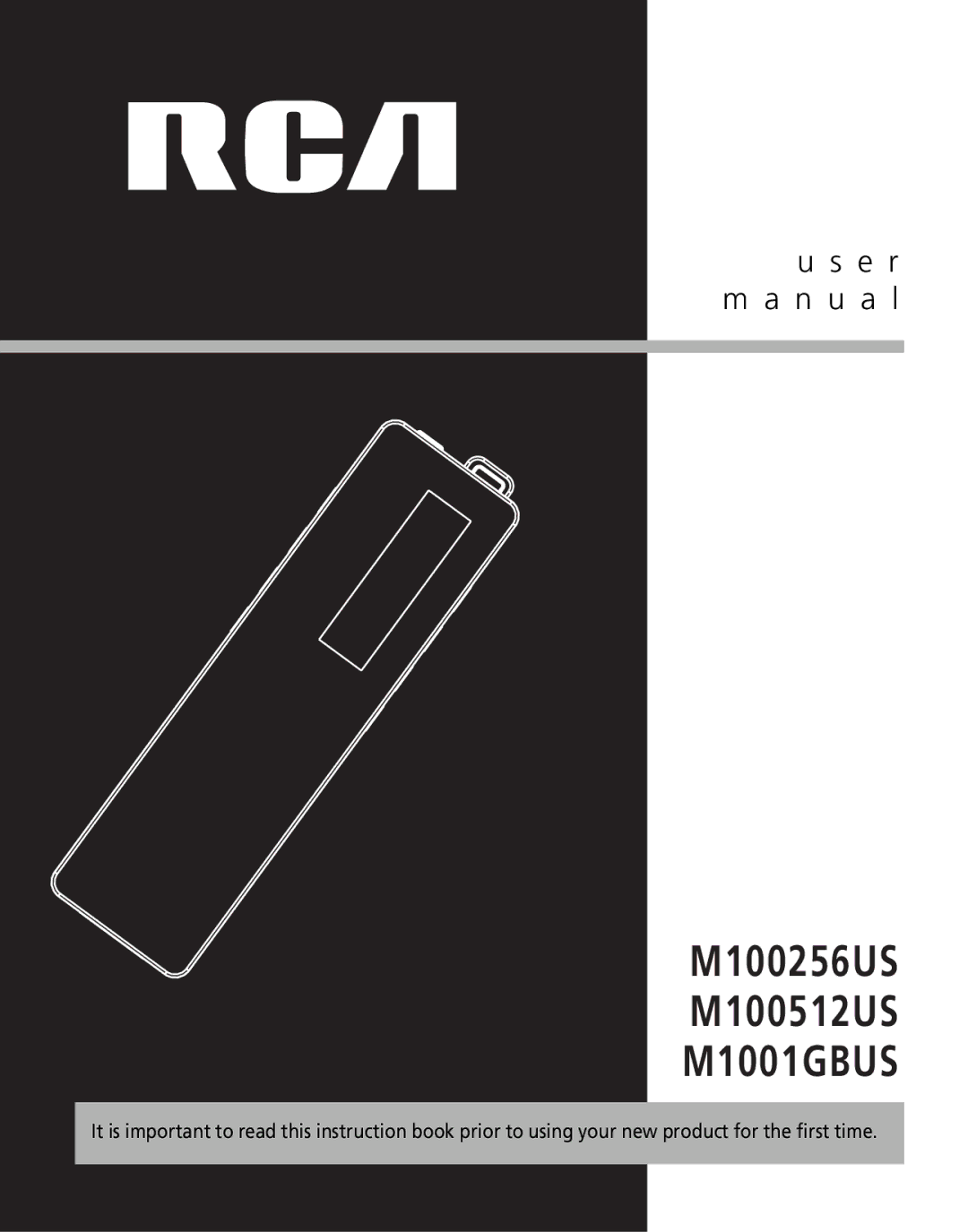 RCA M100256 user manual M1001GBUS 