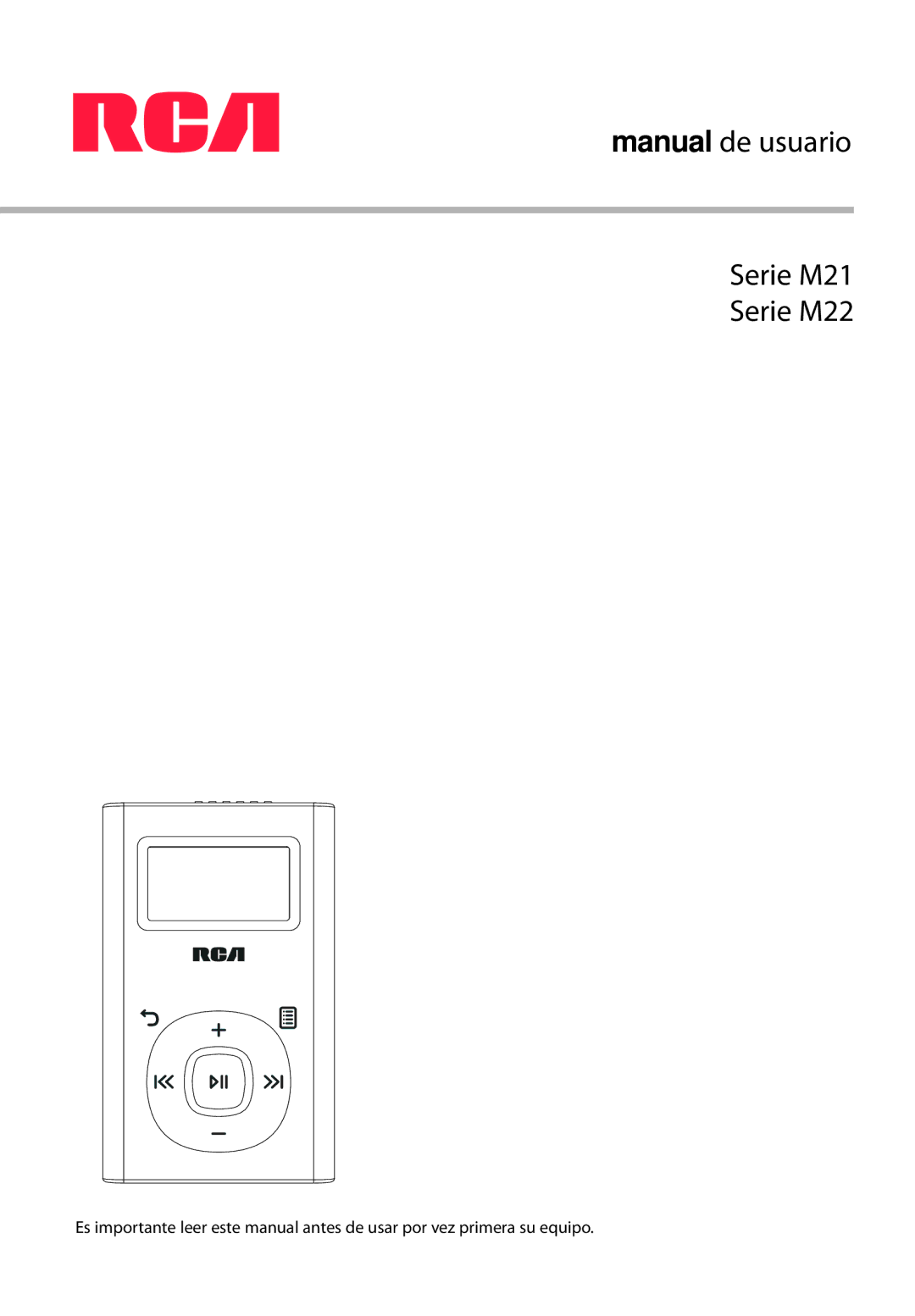 RCA M2204PL, M2208, M2202, M2204BL, M2204RD, M21 Series, M2104, M22 Series user manual Manual de usuario Serie M21 Serie M22 