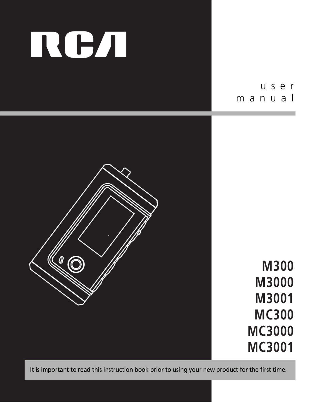 RCA user manual M300 M3000 M3001 MC300 MC3000 MC3001 