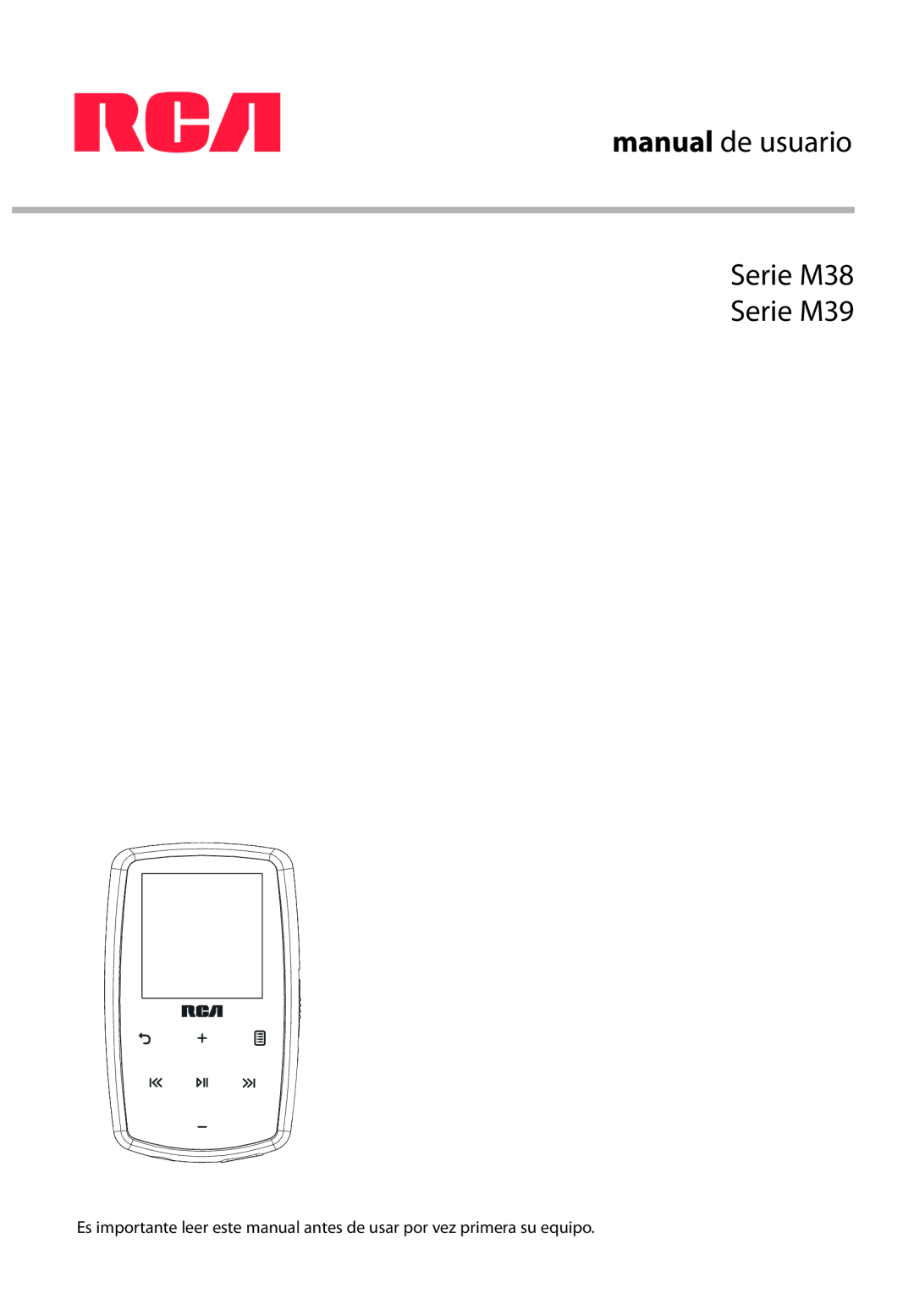 RCA M3904, M3816, M3808, M3804, M38 series, M39 series user manual Manual de usuario Serie M38 Serie M39 