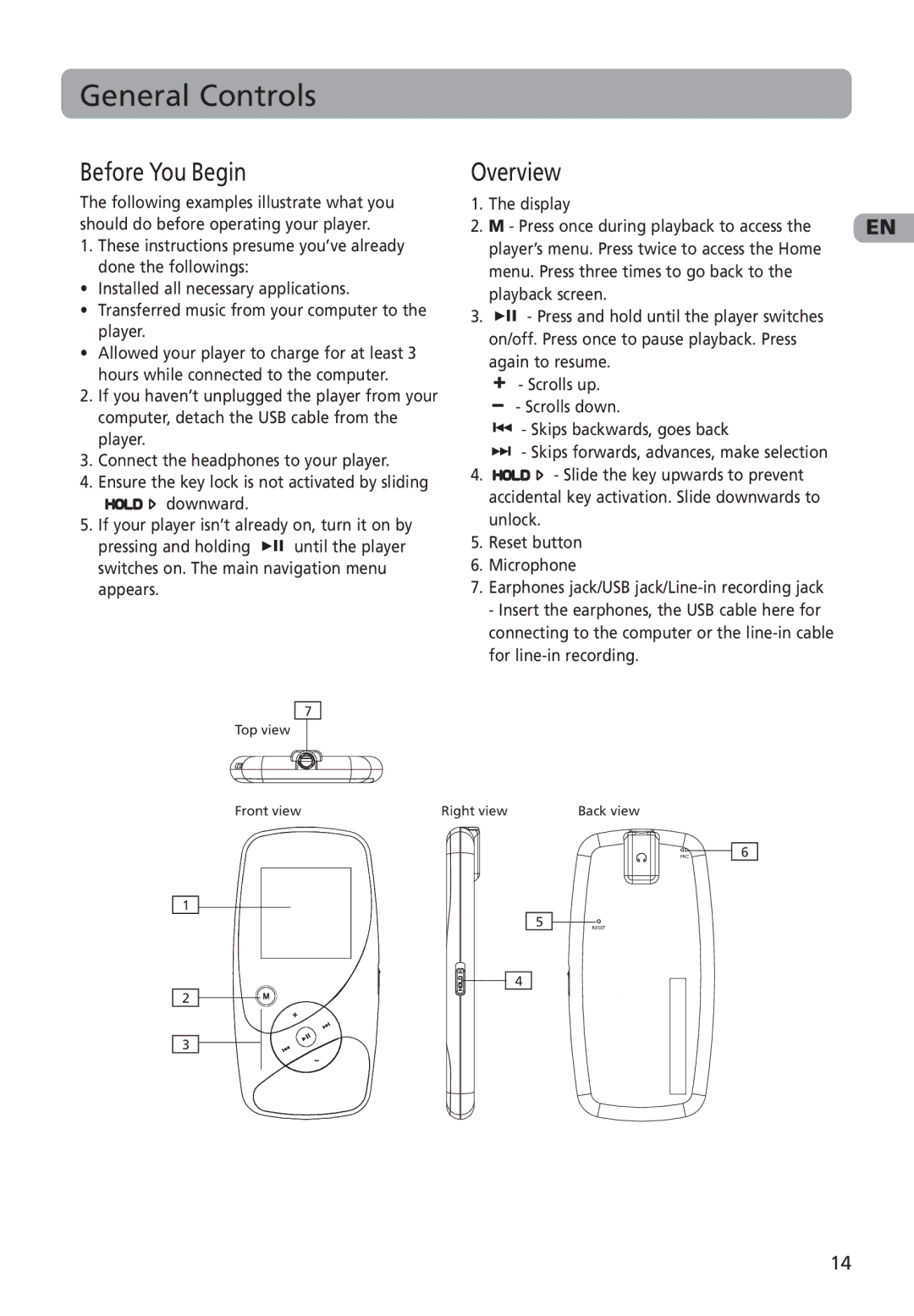 RCA MC4002, M4001, M4002, MC4001 user manual General Controls, Overview 