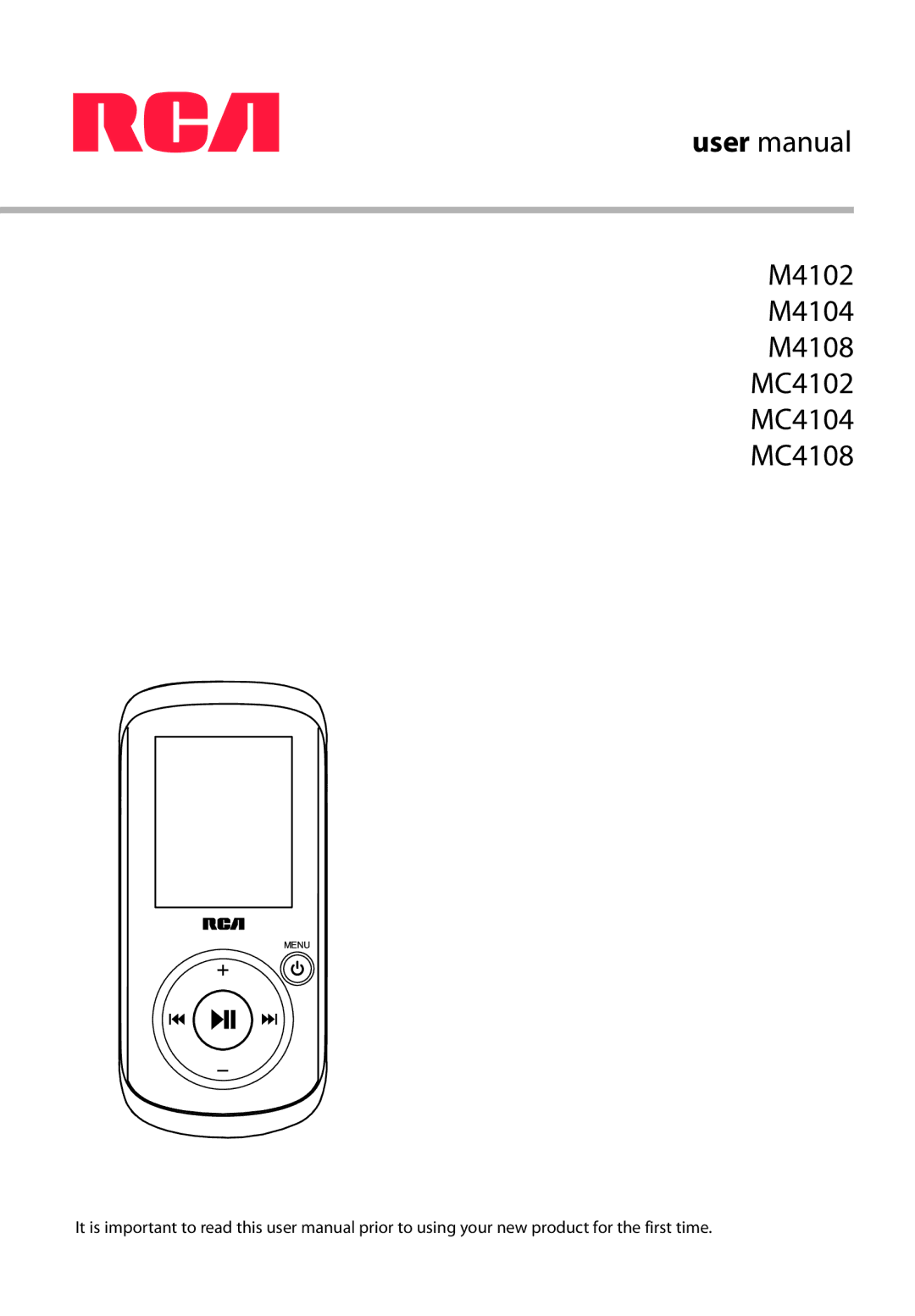 RCA user manual M4102 M4104 M4108 MC4102 MC4104 MC4108 