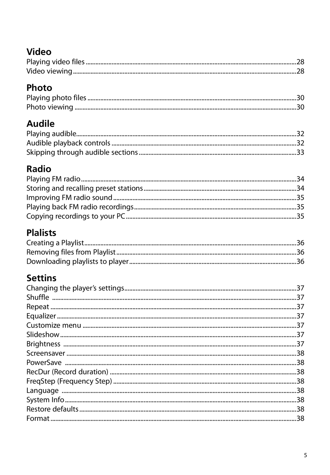 RCA M61 user manual Video 