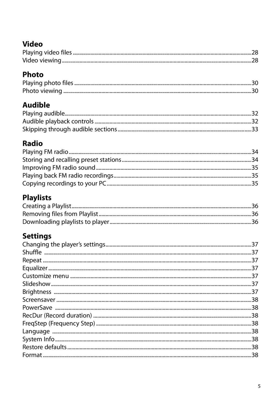 RCA M62 user manual Video 