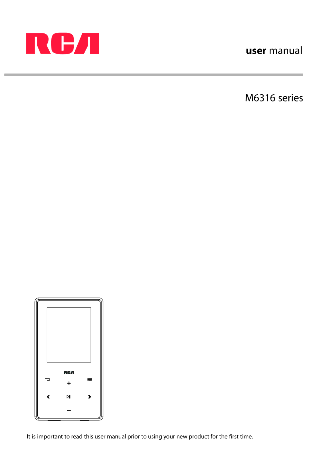 RCA user manual M6316 series 