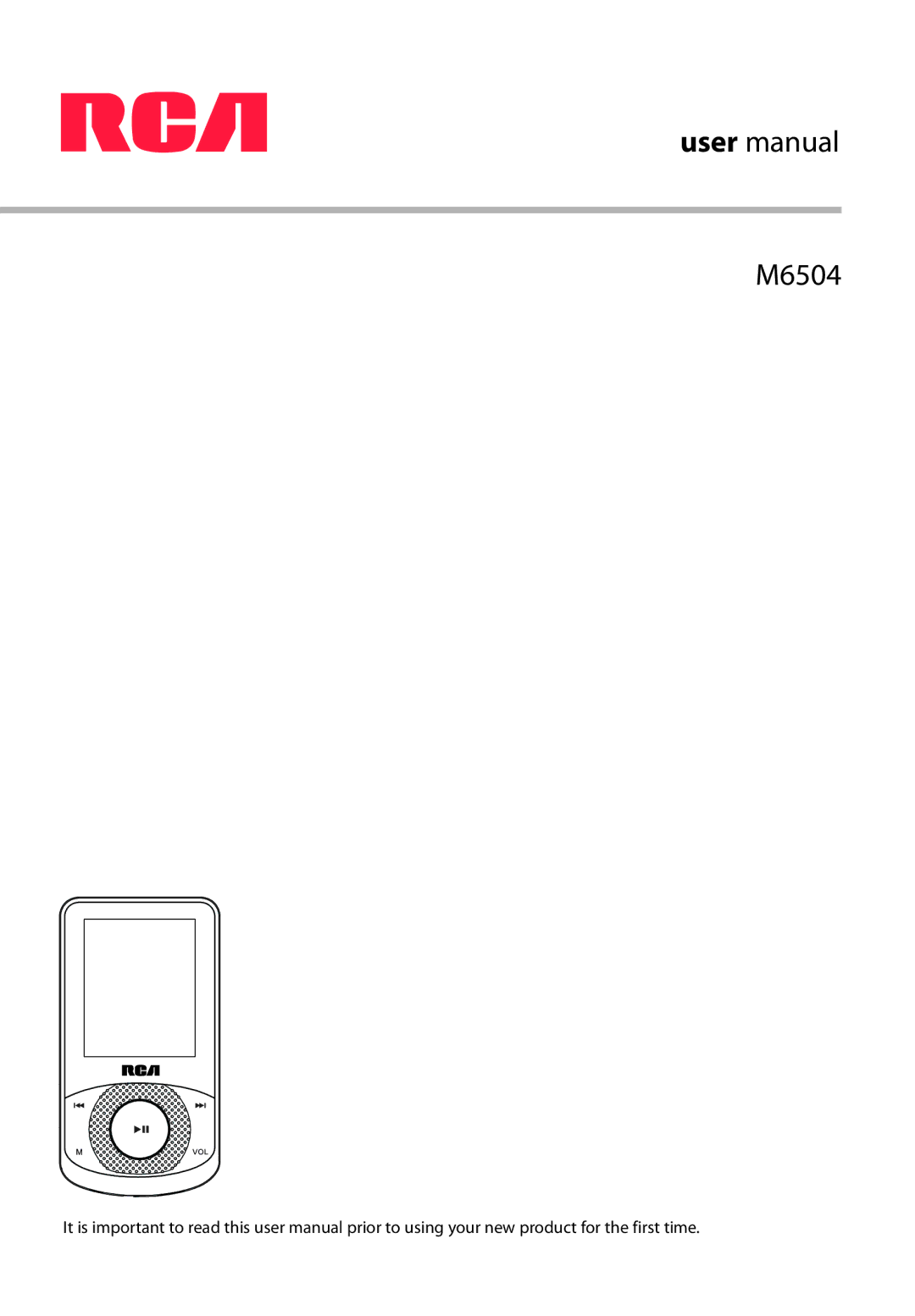 RCA M6504 user manual 