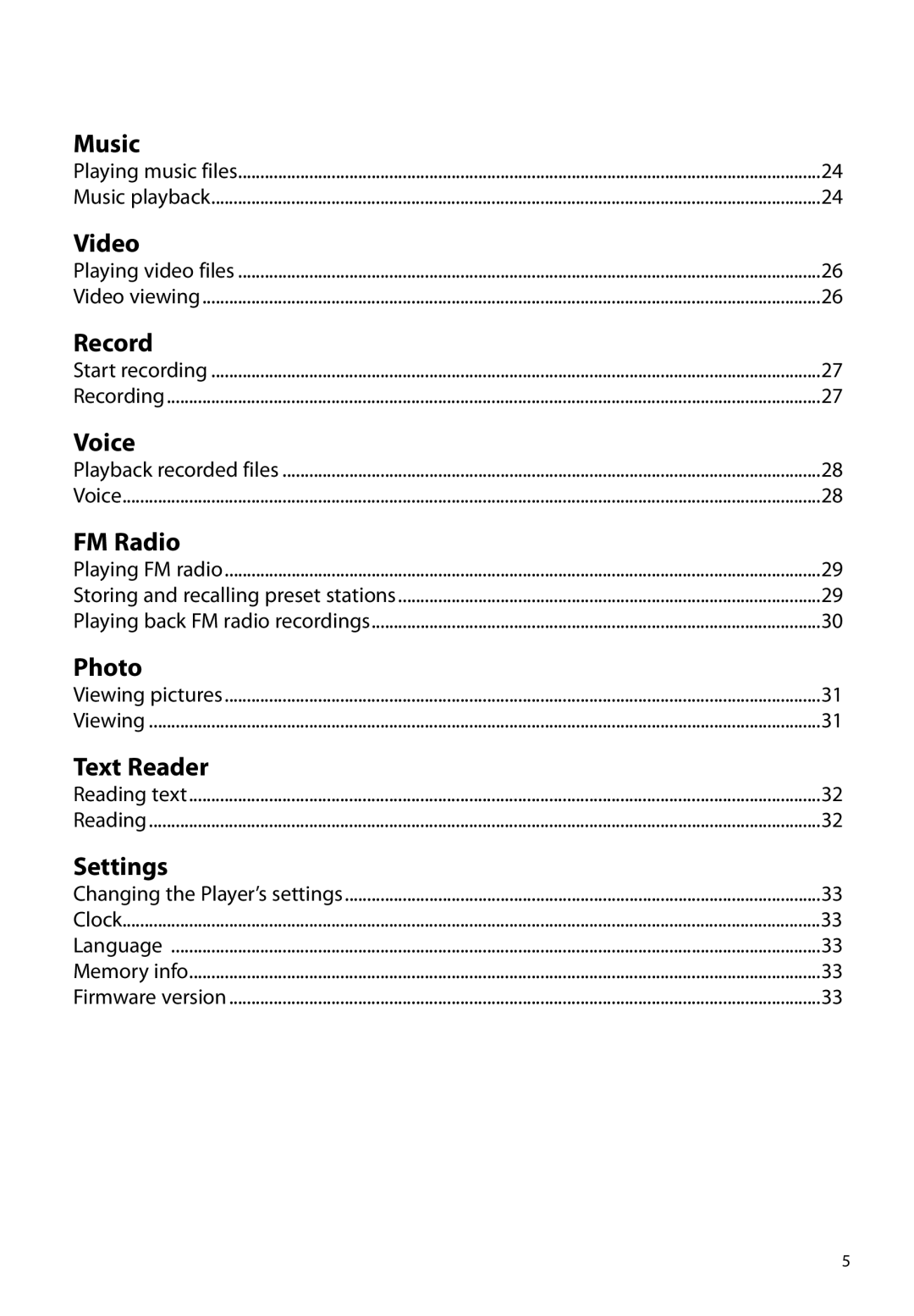 RCA M6504 user manual Music 