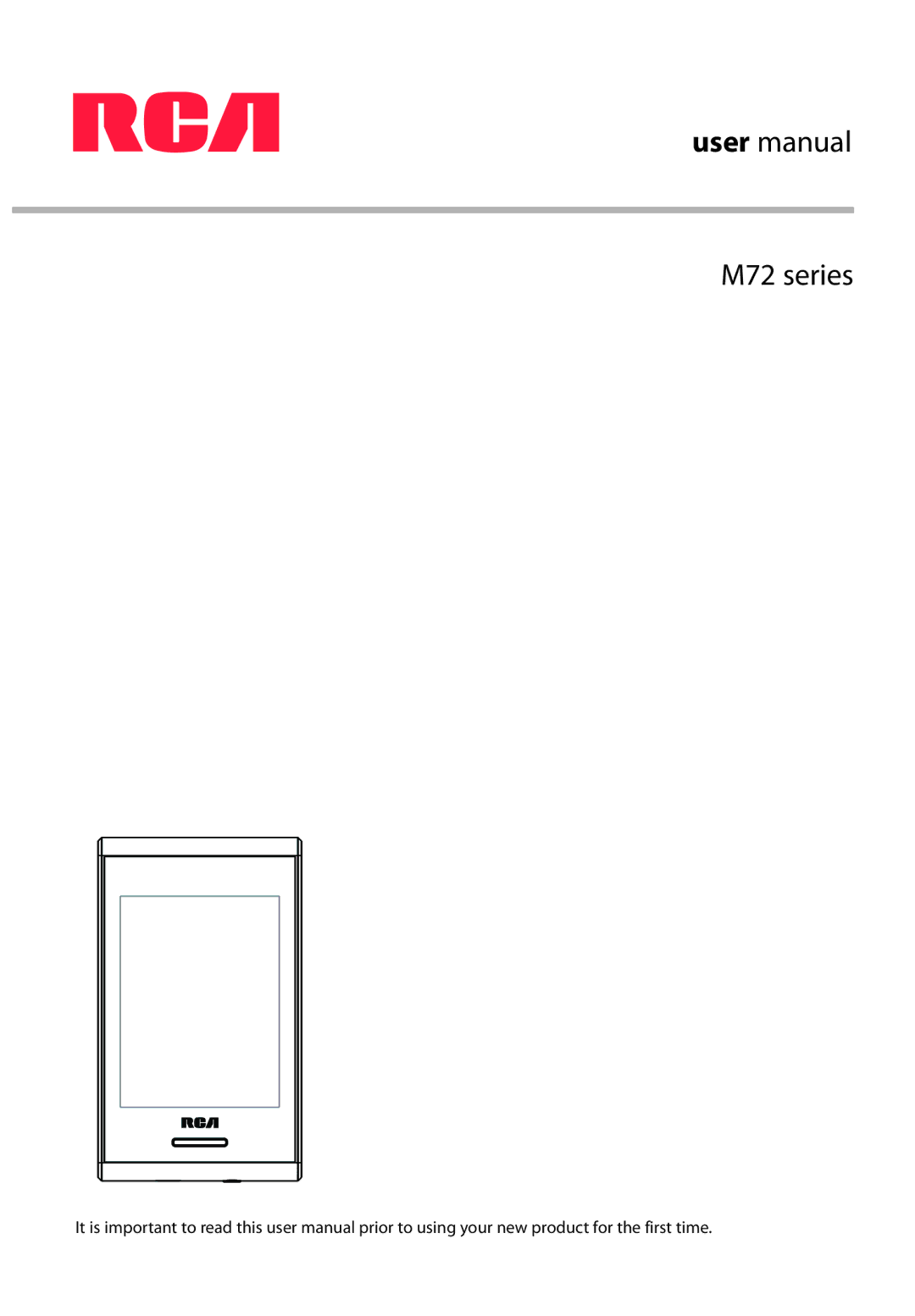 RCA user manual M72 series 