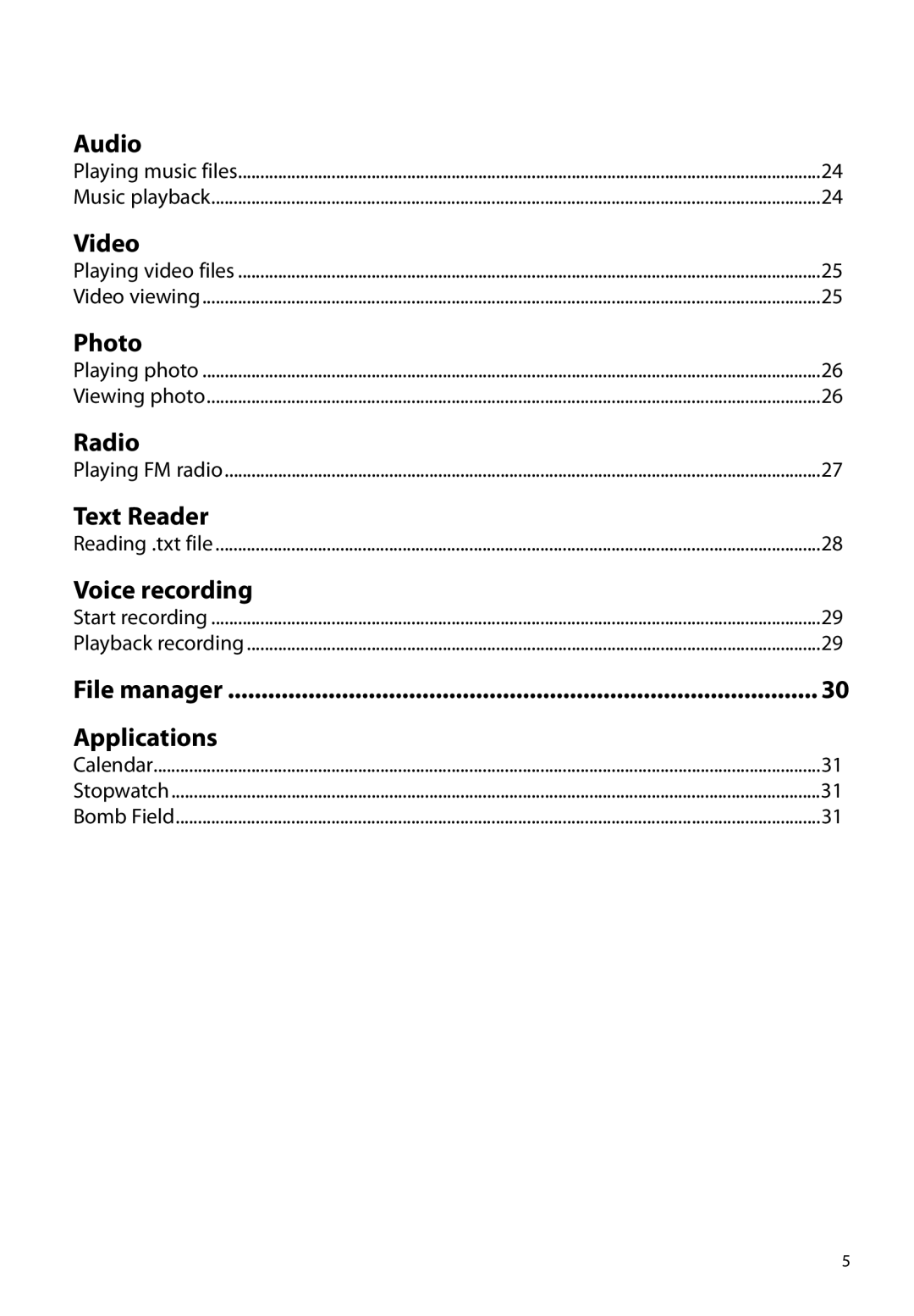 RCA M72 user manual Audio 