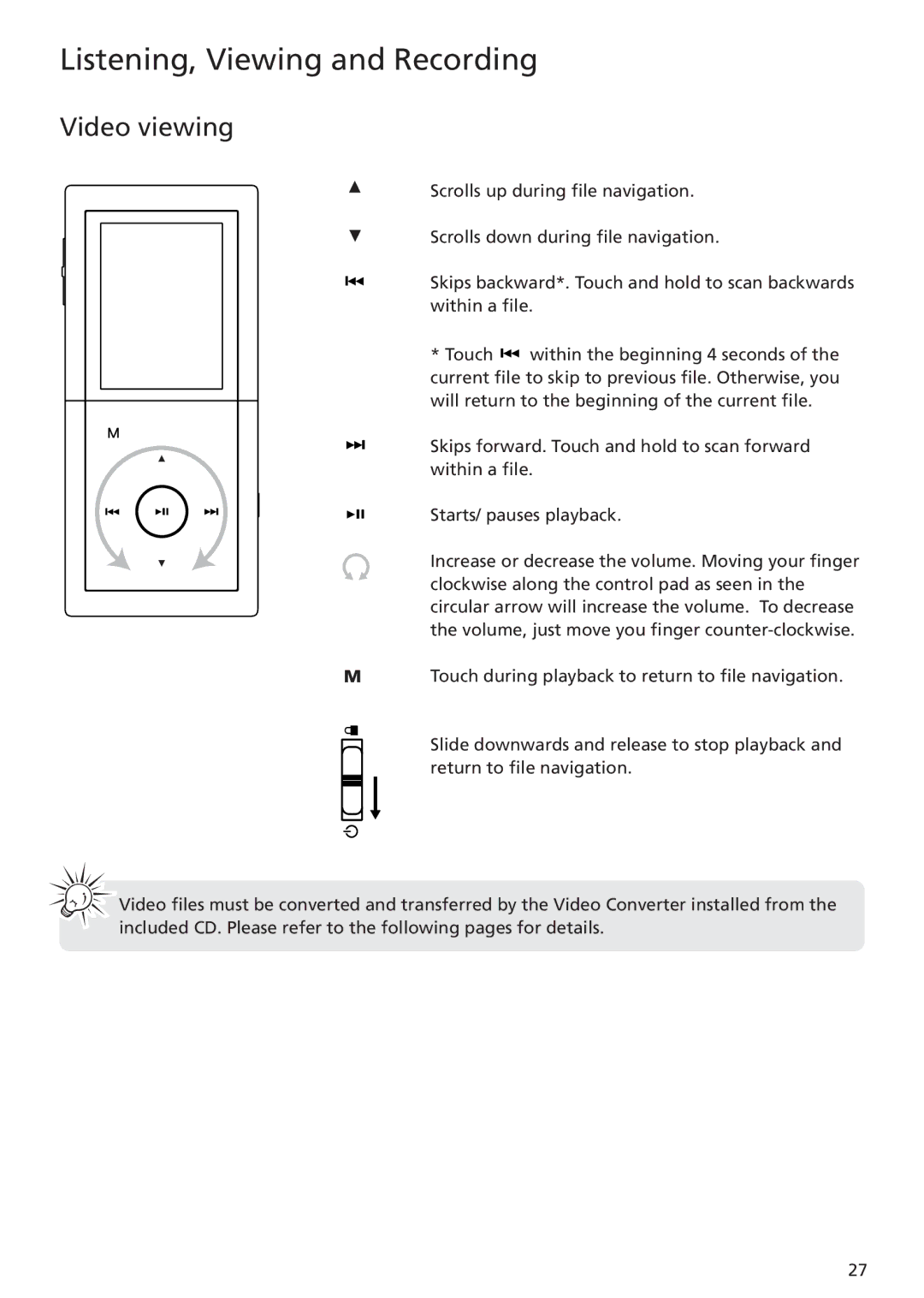 RCA MC5102 MC5104 user manual Video viewing 