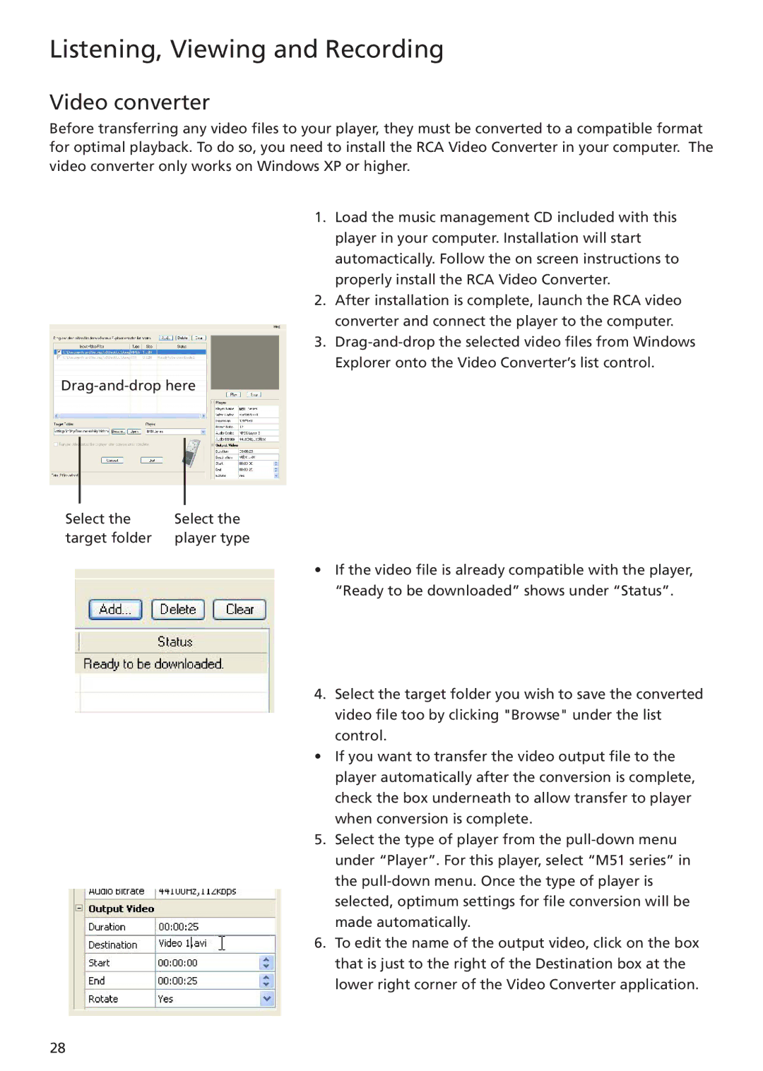 RCA MC5104 user manual Video converter 