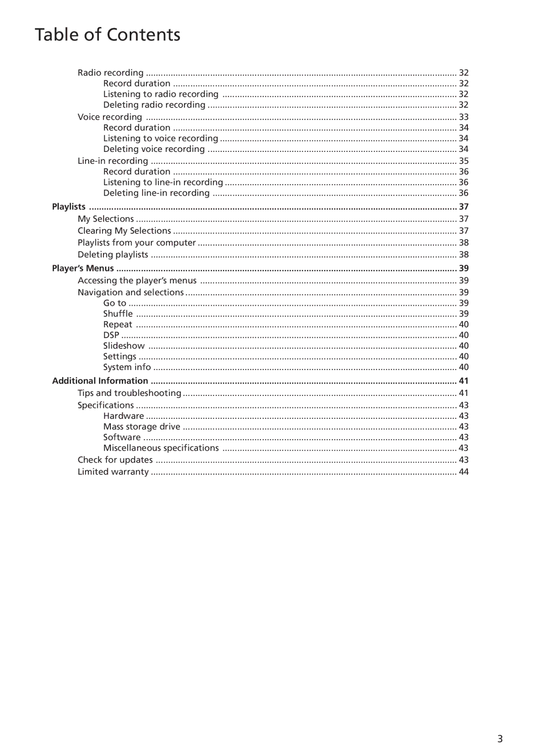 RCA MC5104 user manual Dsp 