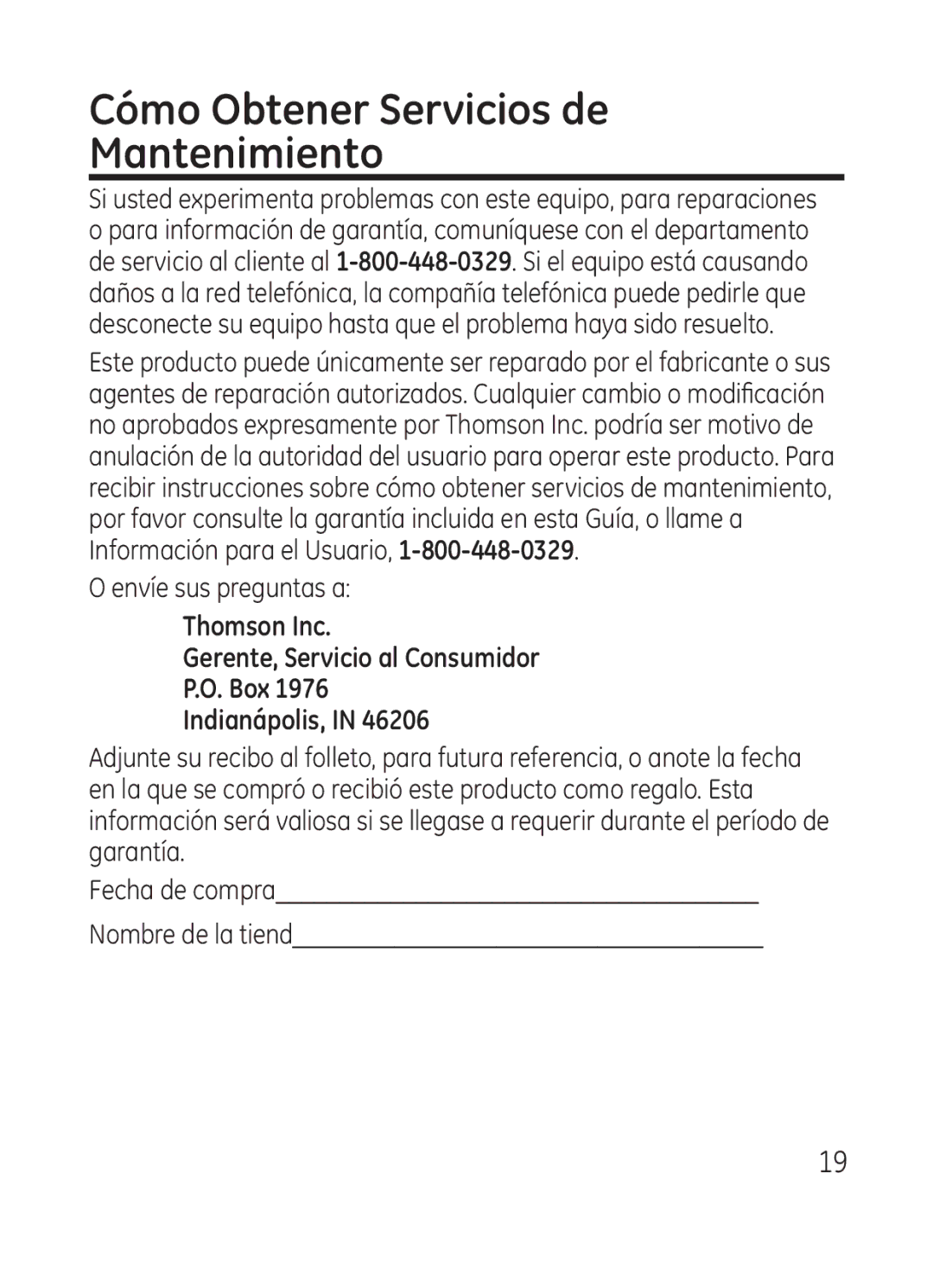 RCA Model 28301 manual Cómo Obtener Servicios de Mantenimiento, Envíe sus preguntas a 