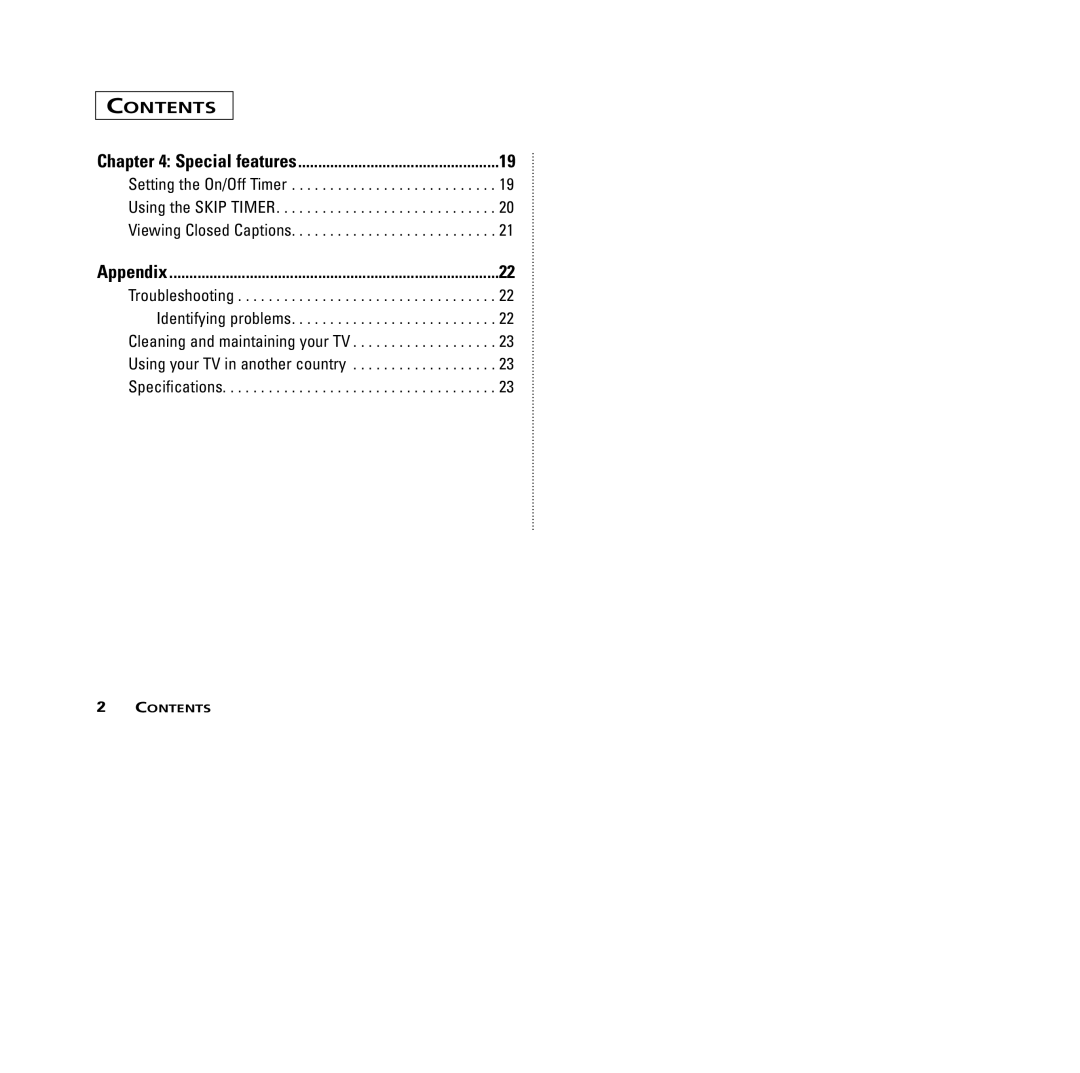 RCA MR13401, M14300, M19401, M20300, CR14401, CR20401 user manual Contents 