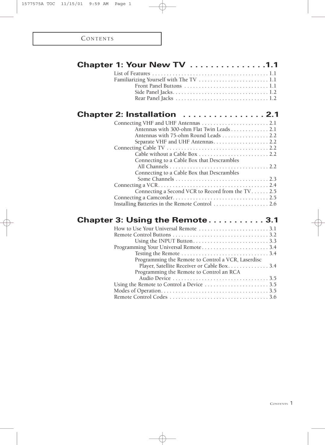 RCA MR29410 manual Your New TV, Installation, Using the Remote 