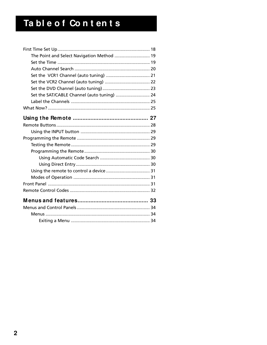 RCA MultiMedia Monitor manual Using the Remote, Menus and features 