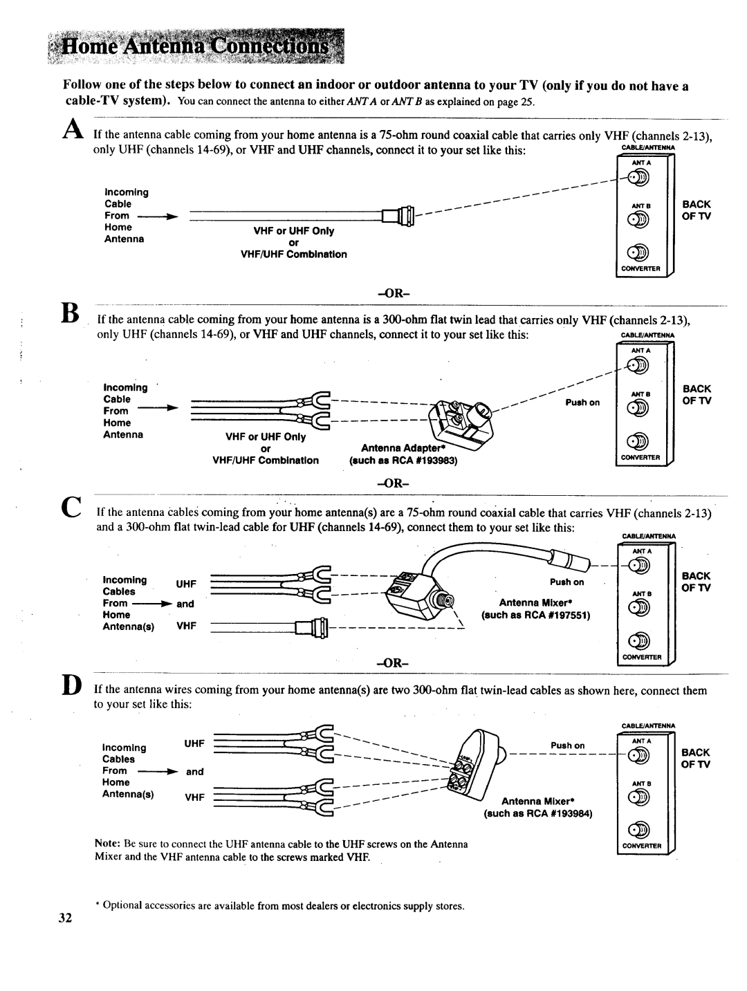 RCA NCJ11 owner manual Ntenn,,xer 