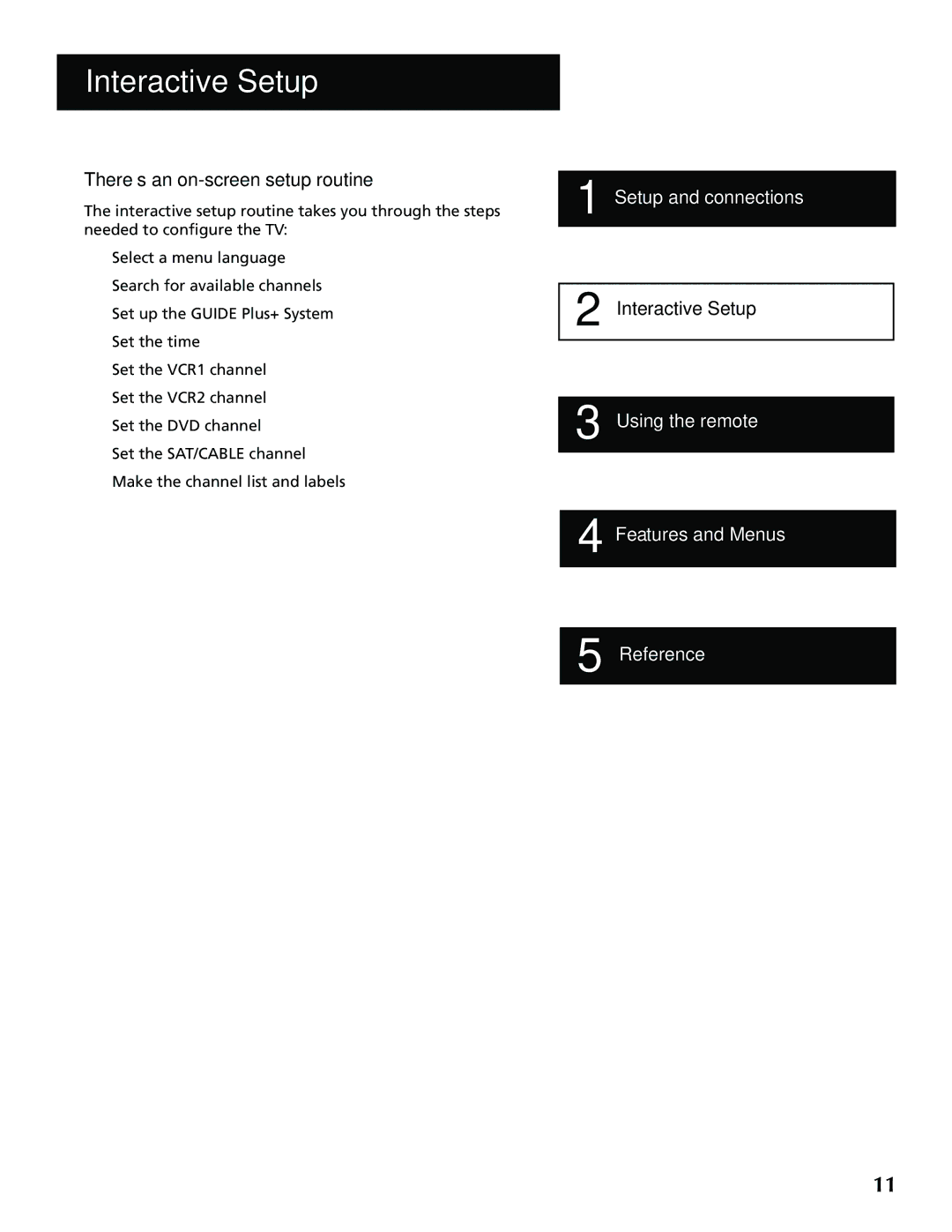 RCA P52936 manual THERE’S AN ON-SCREEN Setup Routine, Interactive Setup 