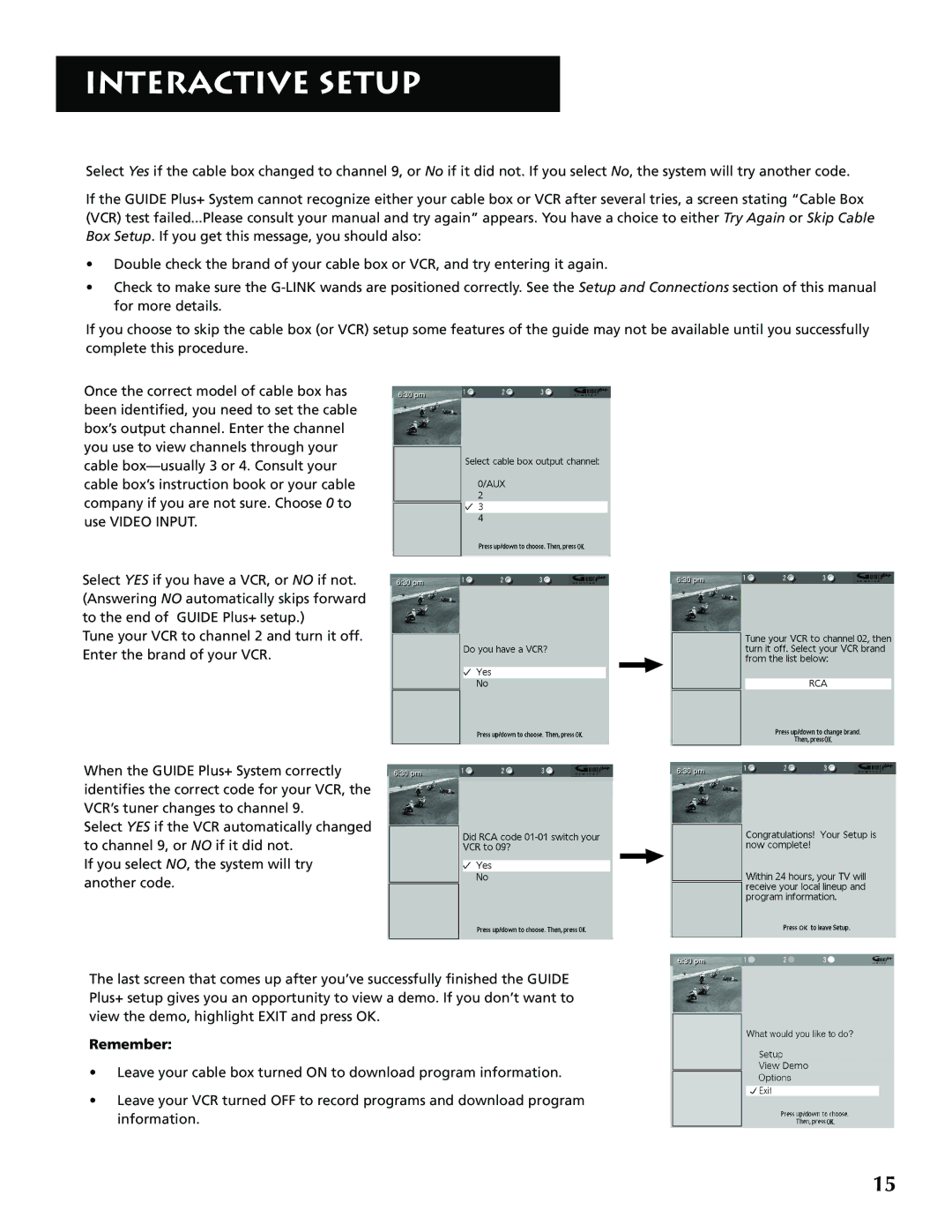 RCA P52936 manual Remember 