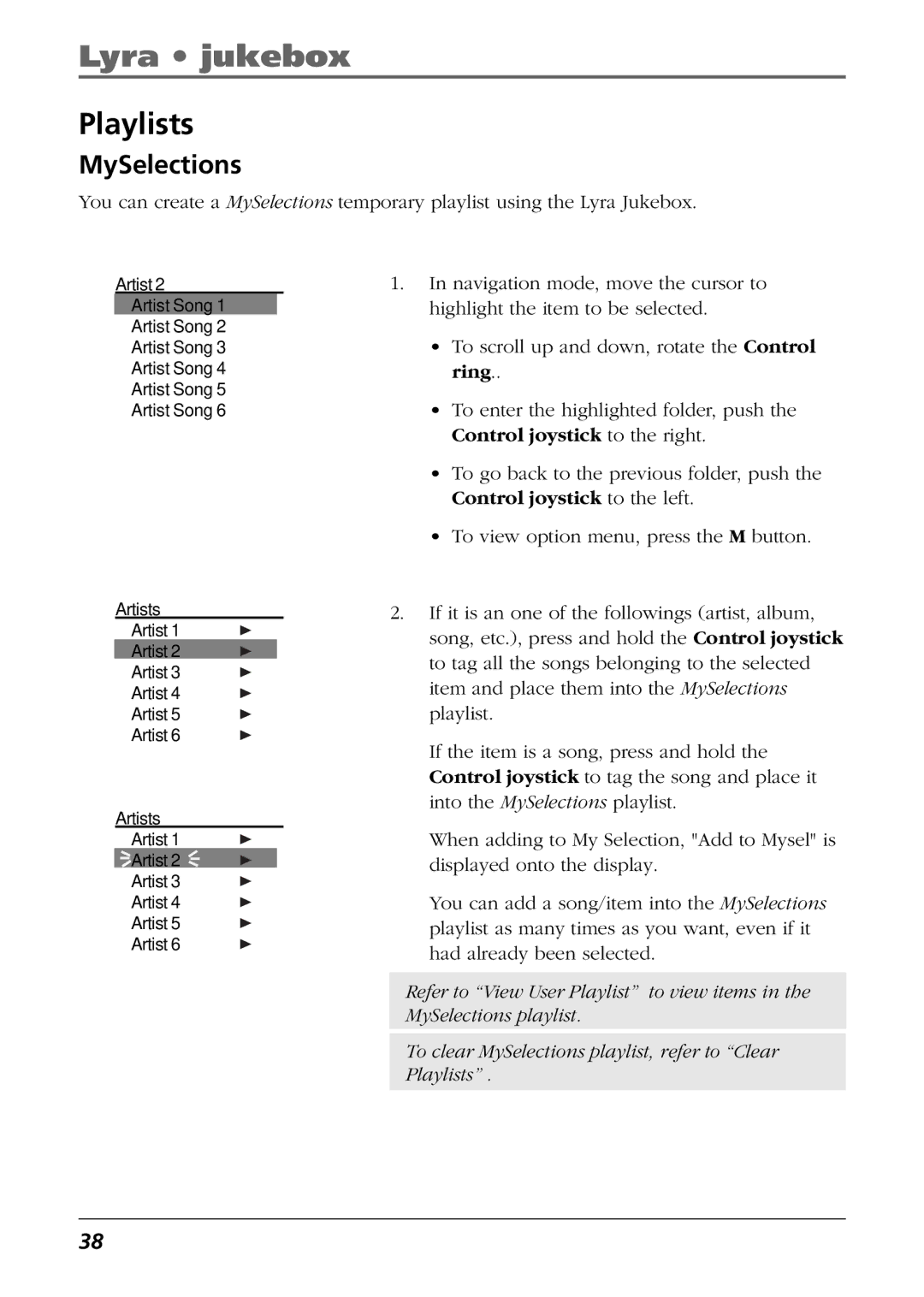 RCA PDP2811 manual Playlists, MySelections 