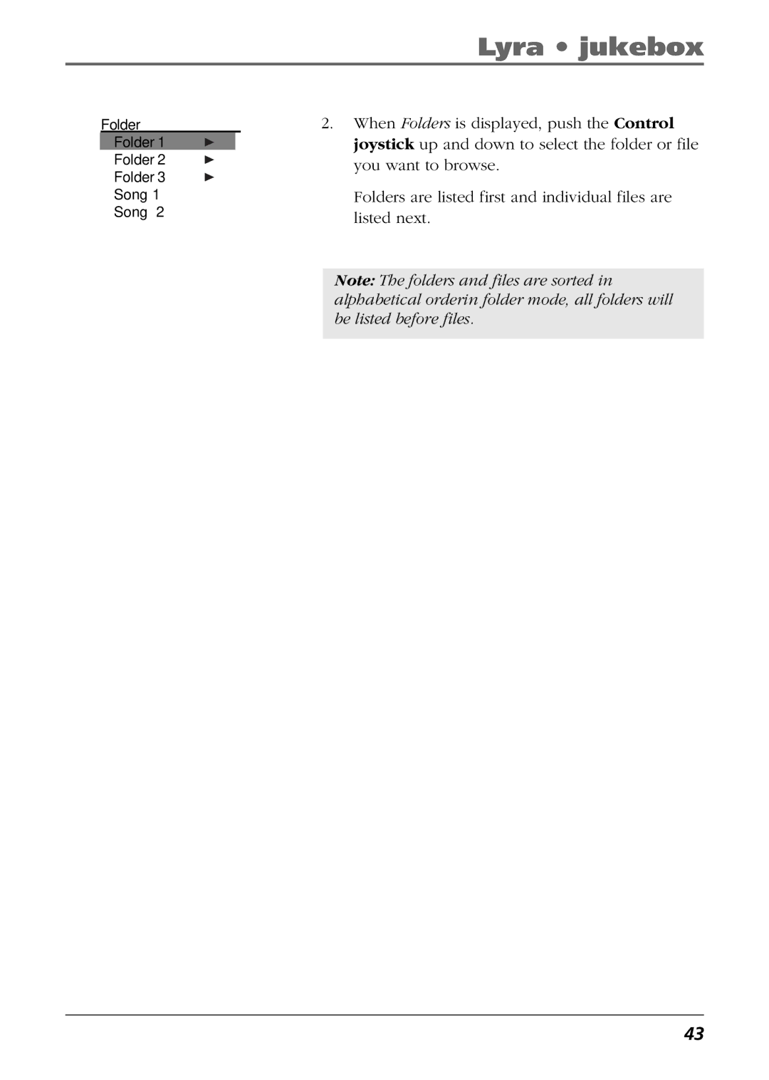 RCA PDP2811 manual Folder Song 