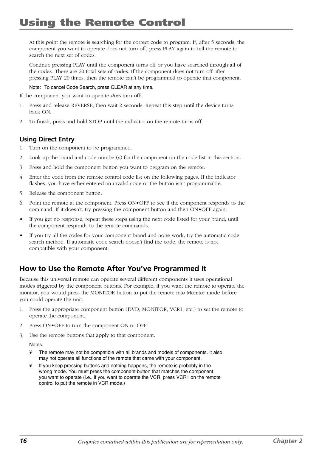 RCA PHD42600 manual How to Use the Remote After You’ve Programmed It, Using Direct Entry 