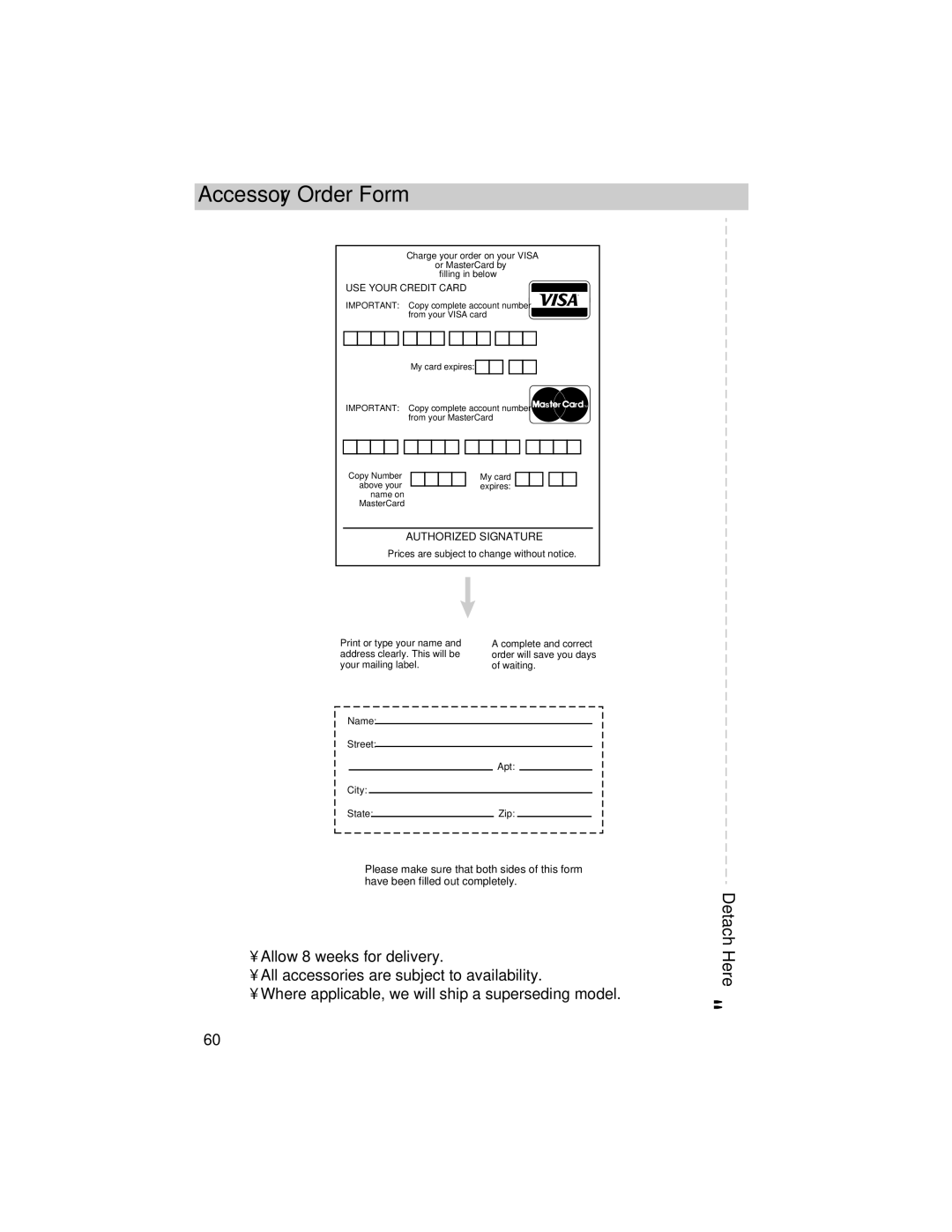 RCA PRO846 manual Authorized Signature 