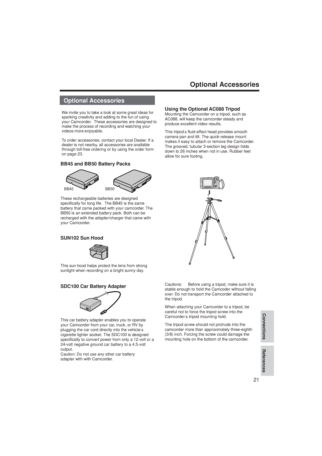 RCA ProV712, ProV714 manual Optional Accessories 