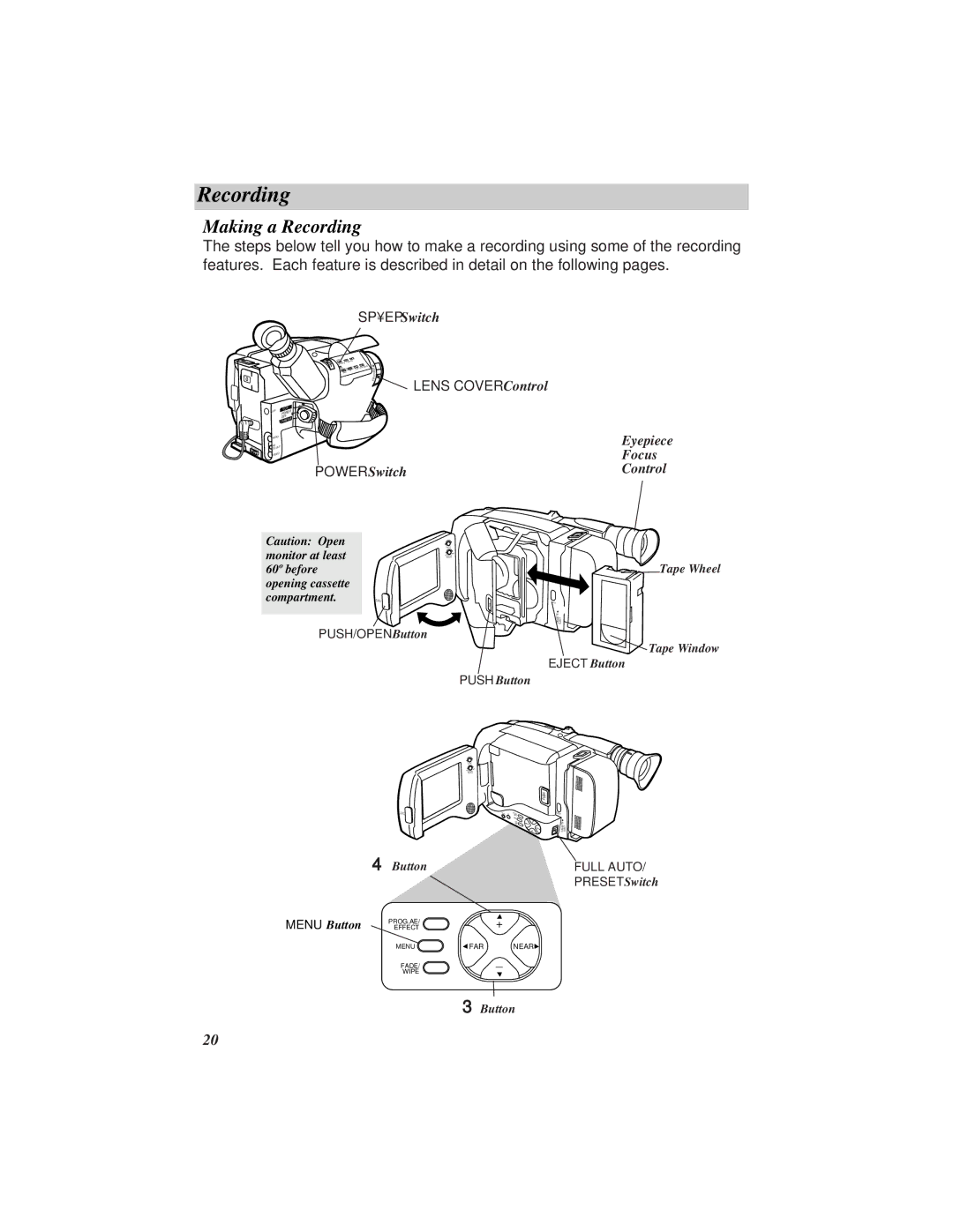 RCA ProV800C manual Making a Recording 