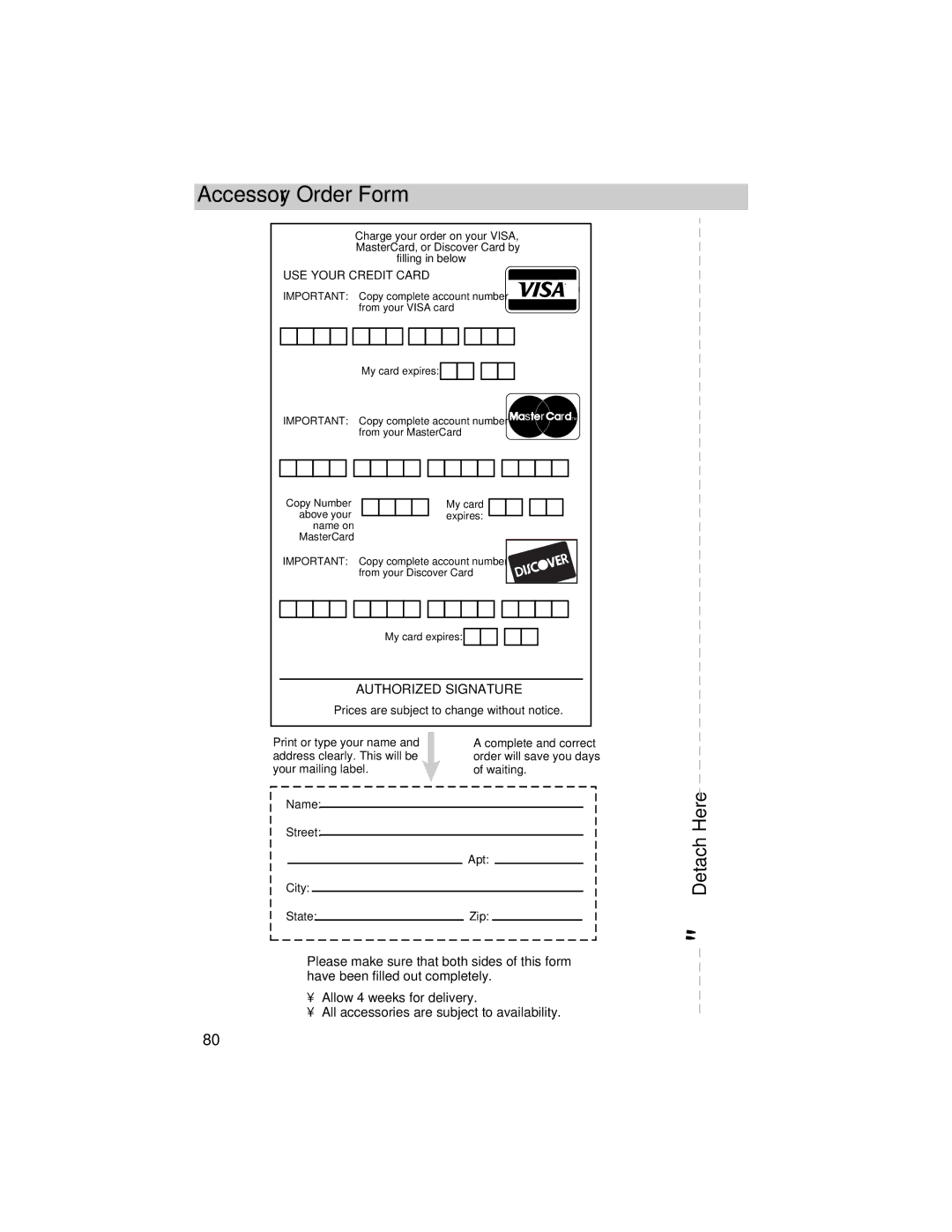 RCA ProV800C manual Authorized Signature 