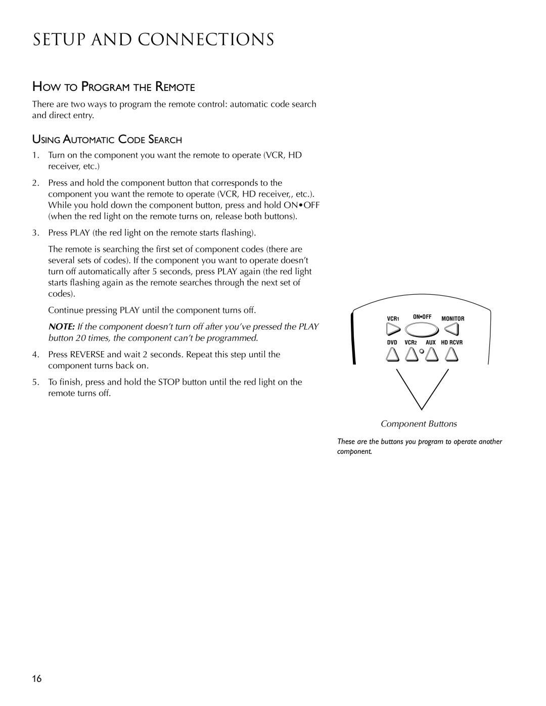 RCA PSP42300 user manual HOW to Program the Remote, Using Automatic Code Search 