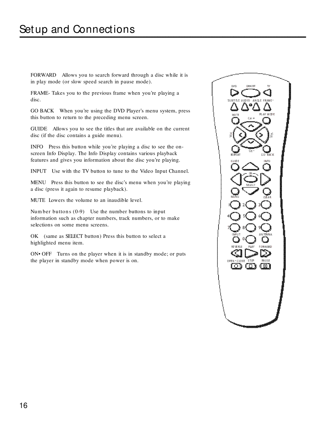 RCA RC5220P manual Setup and Connections 